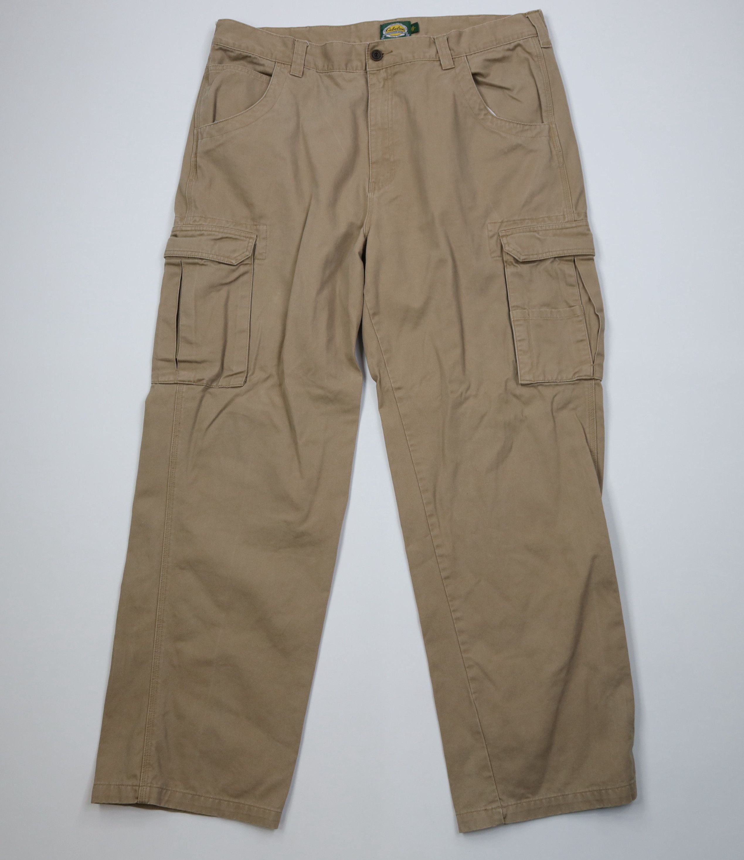 Cabelas Vintage Y2K Cabelas Baggy Wide Leg Cargo Pants Beige Cotton Size US 40 / EU 56 - 1 Thumbnail