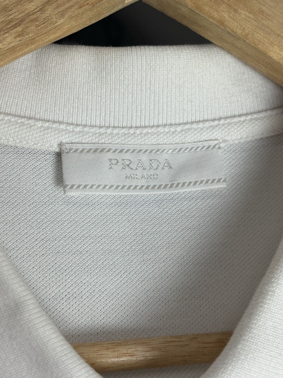 Prada Prada White Tab Luxury Polo Shirt Designer Vintage Size US XL / EU 56 / 4 - 8 Thumbnail