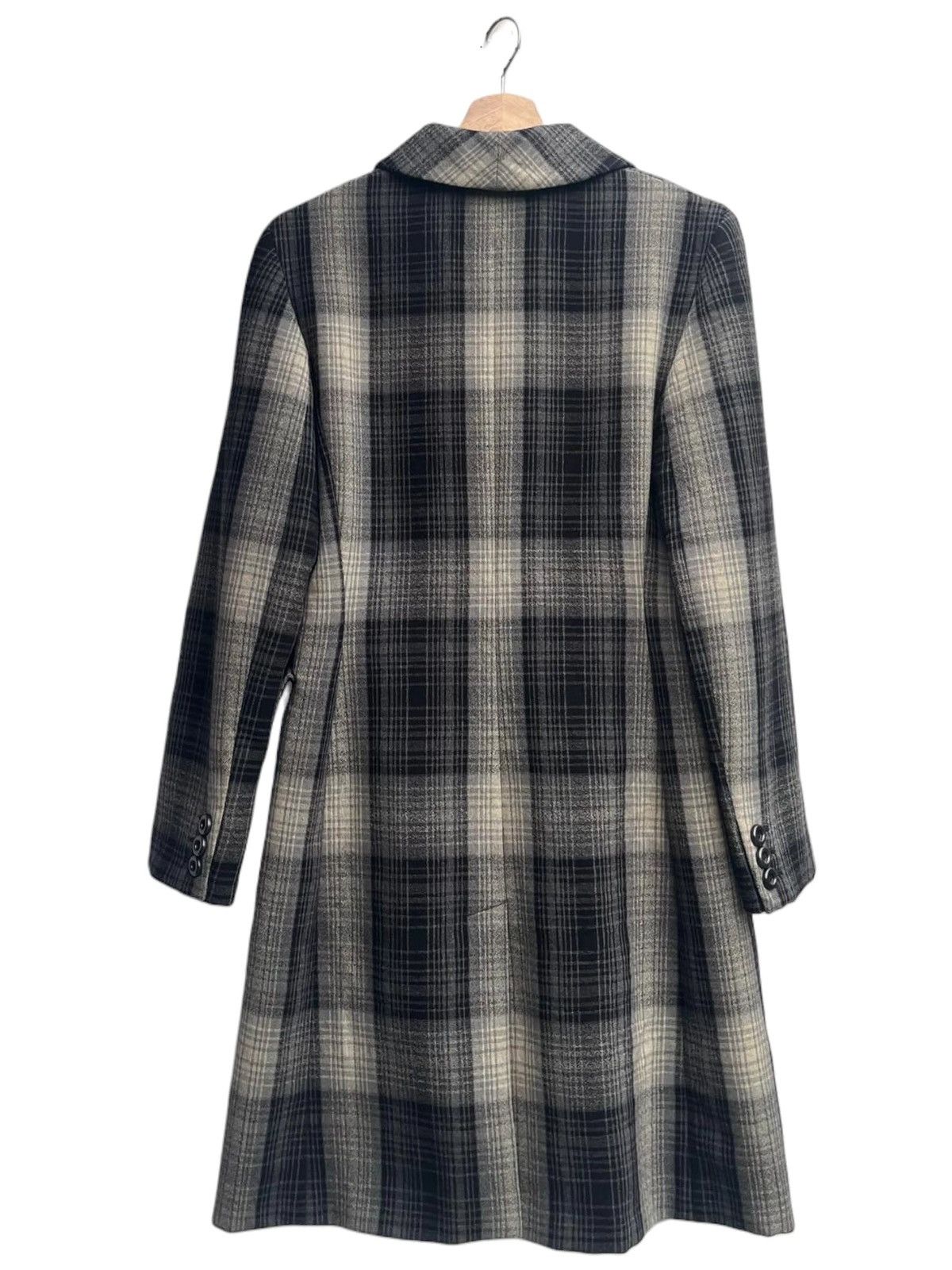 Max Mara Sportmax Plaid Double Breasted Wool Blend Coat Size S / US 4 / IT 40 - 7 Thumbnail