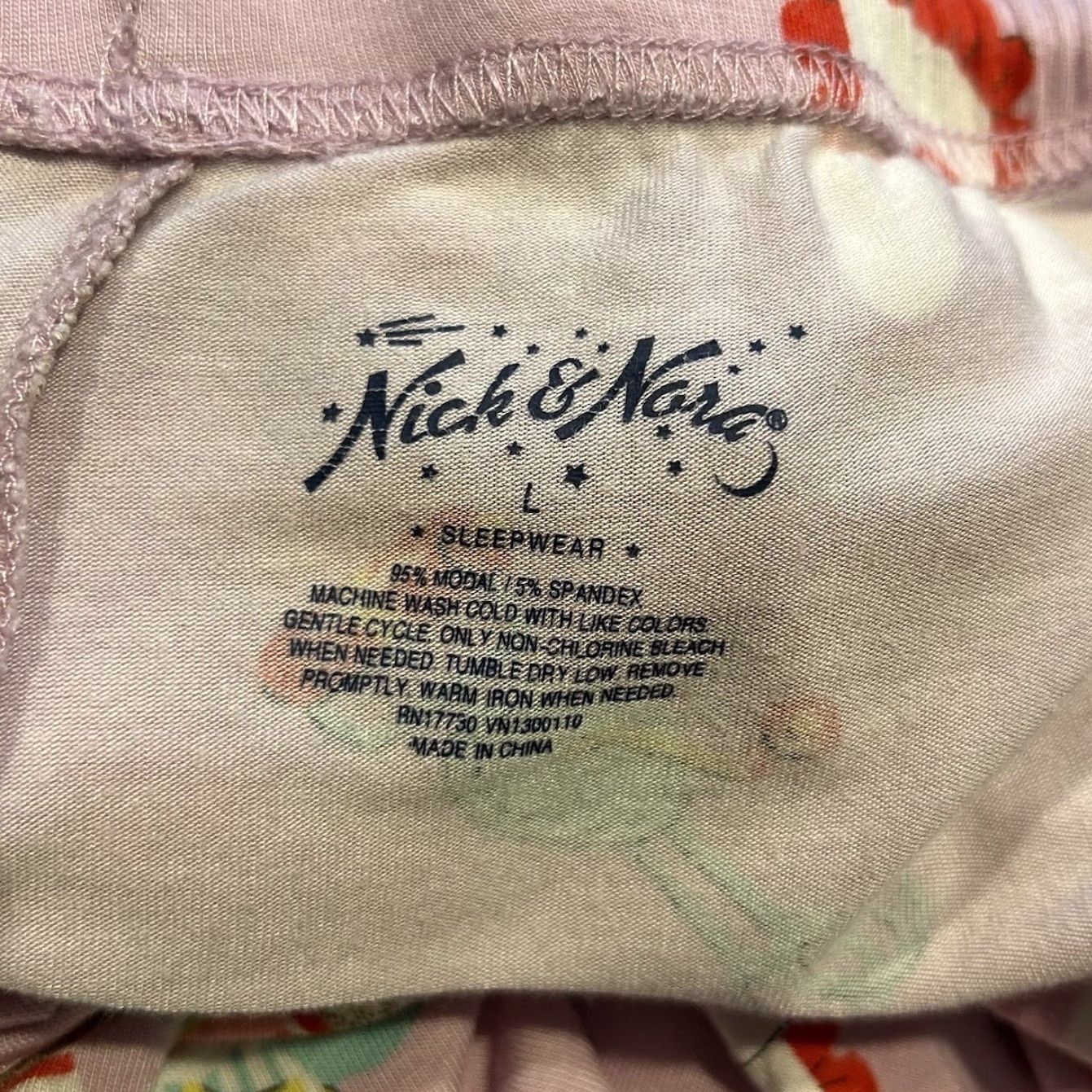Vintage Nick & Nora Pajama Set Sock Monkey Baker 2 Pc Top Bottom PJs Size Large Size L / US 10 / IT 46 - 8 Thumbnail
