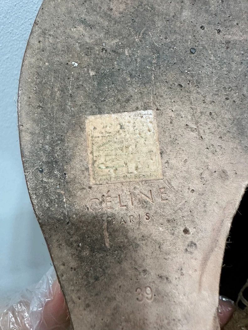 Celine Celine Black Wedge HighHeel Espadrilles Size US 8.5 / IT 38.5 - 7 Thumbnail