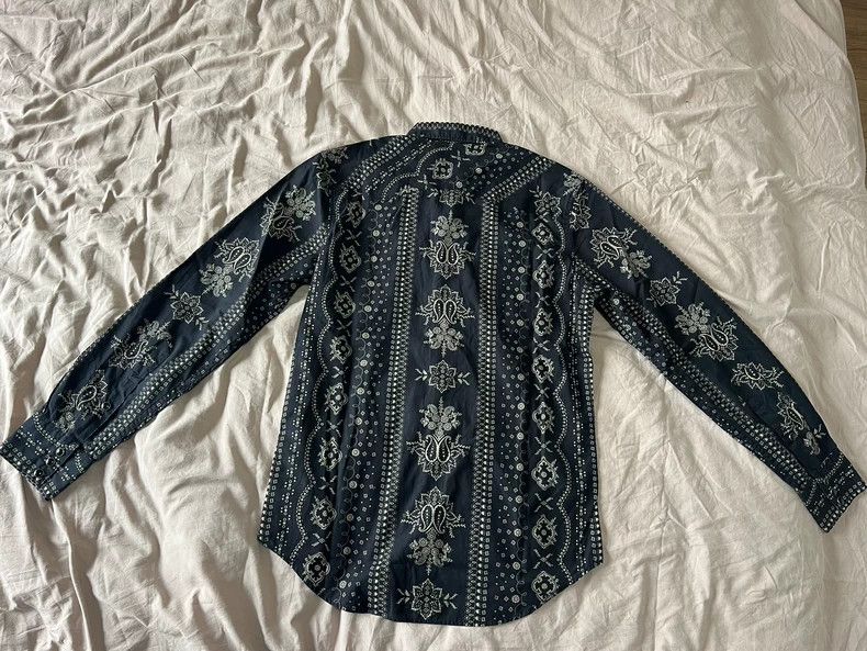 RRL Ralph Lauren RRL Ralph Lauren Black Cashew Blossom Western Shirt Size US S / EU 44-46 / 1 - 2 Thumbnail