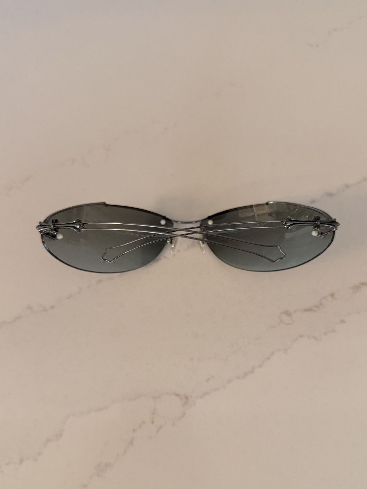 Chrome Hearts Chrome Hearts Drag Pipe I D.P.I Cross Engraved Sunglasses Size ONE SIZE - 6 Thumbnail