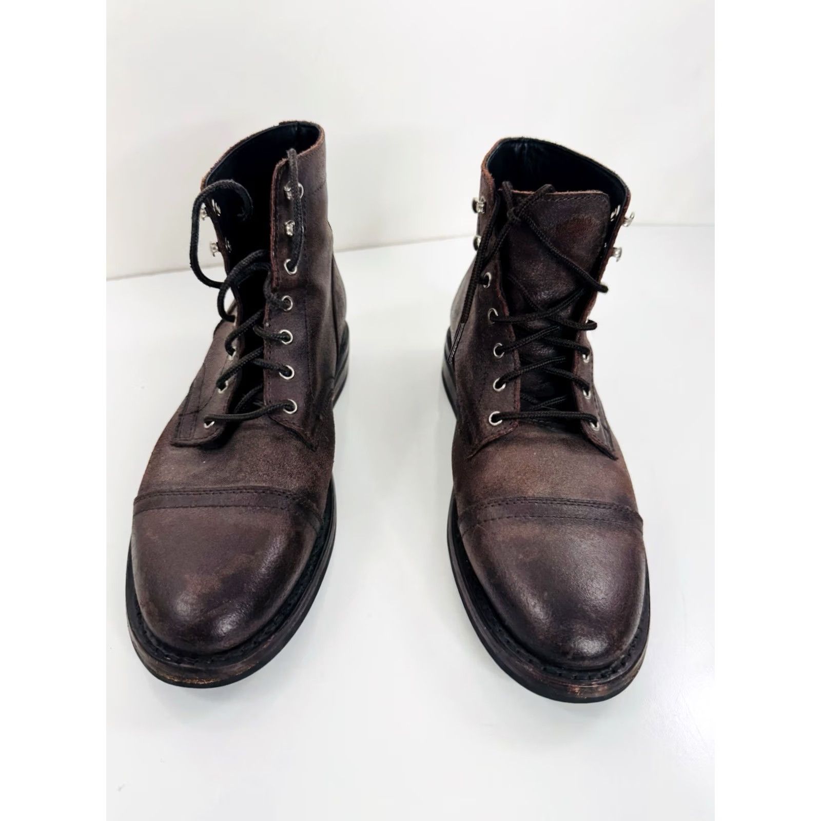 Vintage THURSDAY Boots Chukka Cap Toe Leather Leather Mens 9.5 Brown 6 Size ONE SIZE - 2 Thumbnail