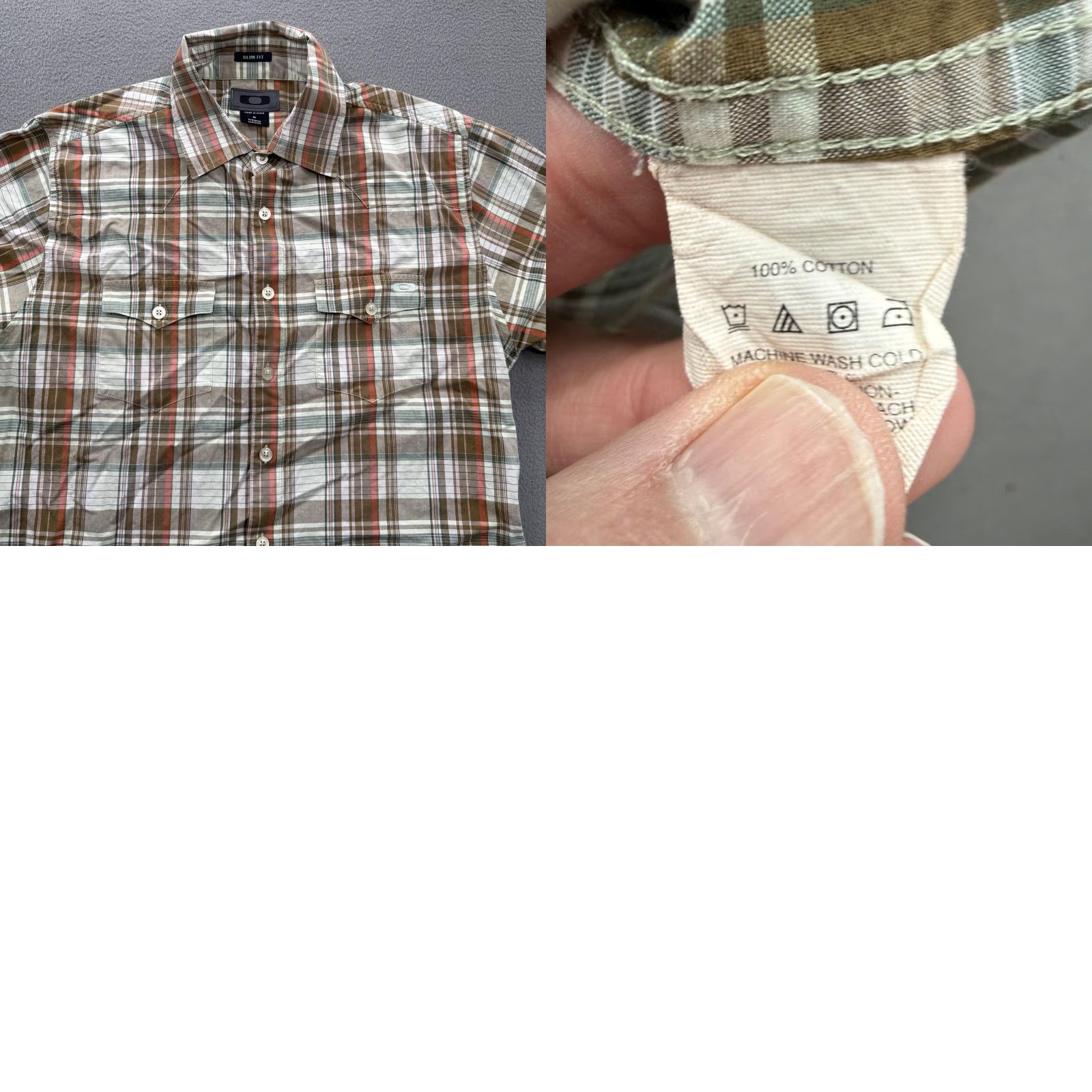 Oakley Oakley Shirt Mens Medium Multicolor Plaid Short Sleeve Button Up Slim Fit Casual Size US M / EU 48-50 / 2 - 8 Thumbnail