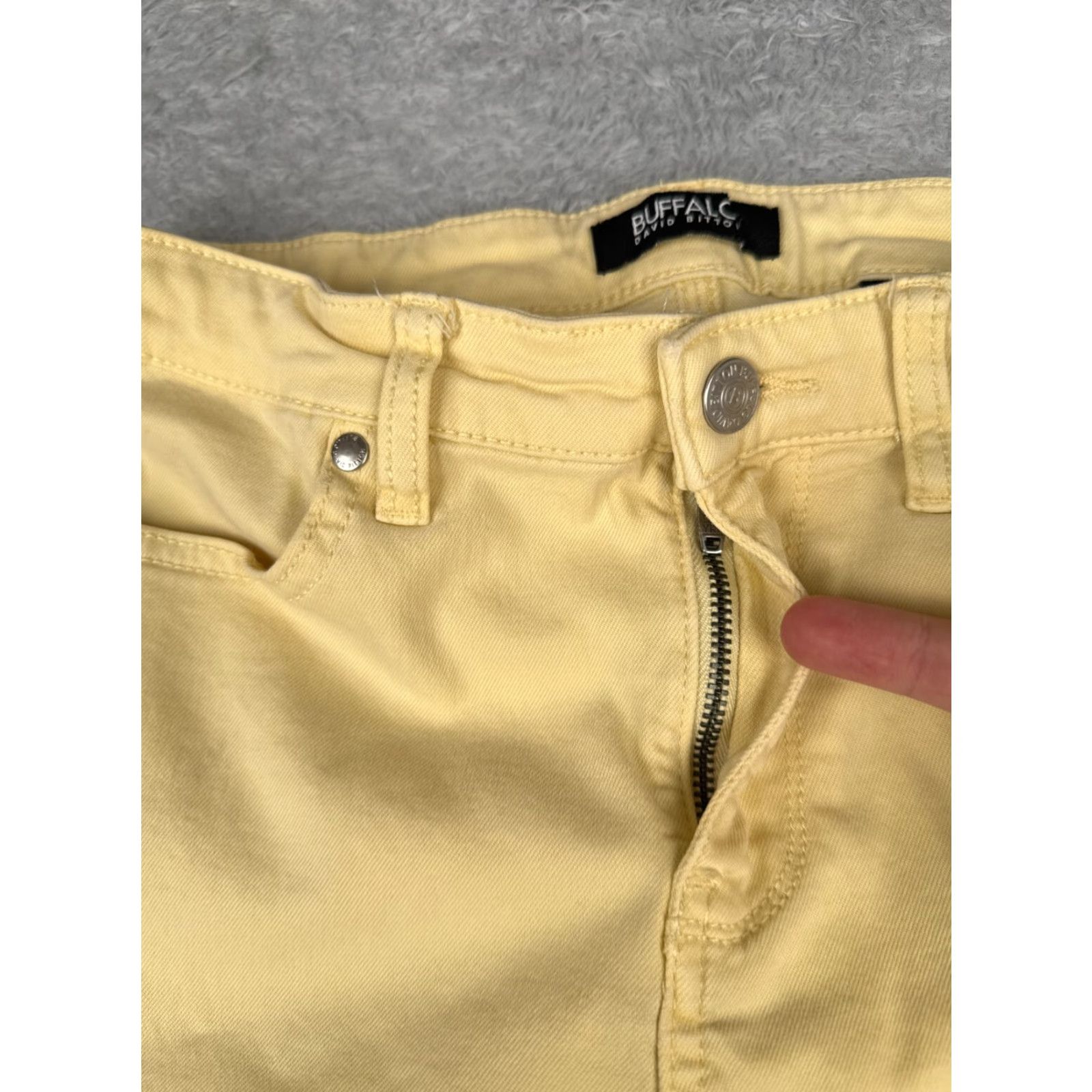 Buffalo David Bitton Buffalo Jeans Women's 4 Yellow Denim High Rise Ankle Skinny Size 27" / US 4 / IT 40 - 5 Thumbnail