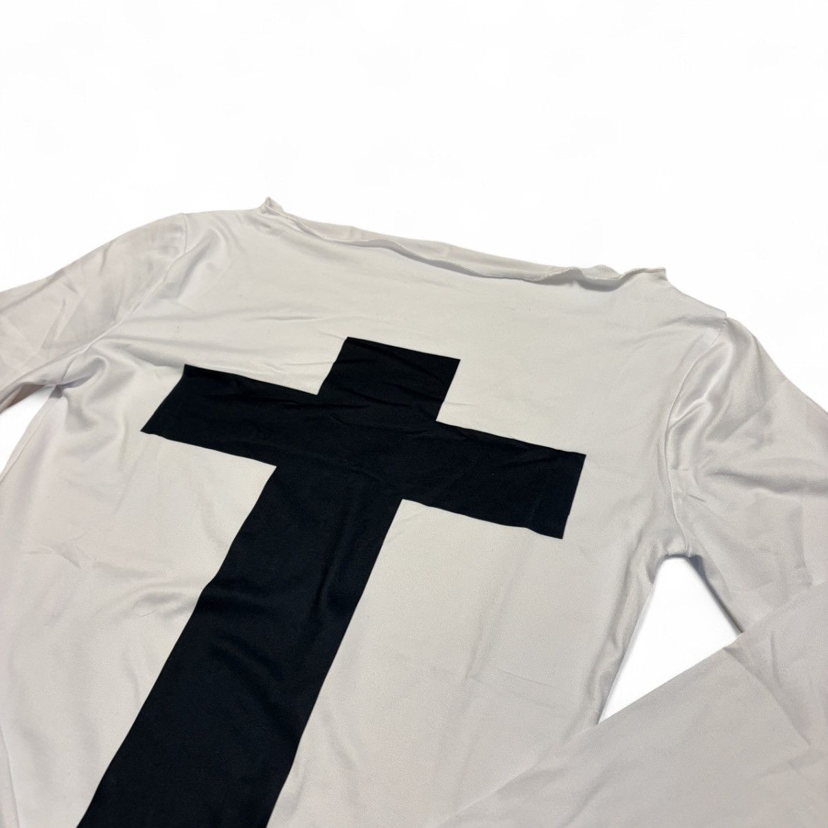 Japanese Brand Black Cross White Shirt Women Opium Goth Dark Long Sleeve Size M / US 6-8 / IT 42-44 - 3 Thumbnail