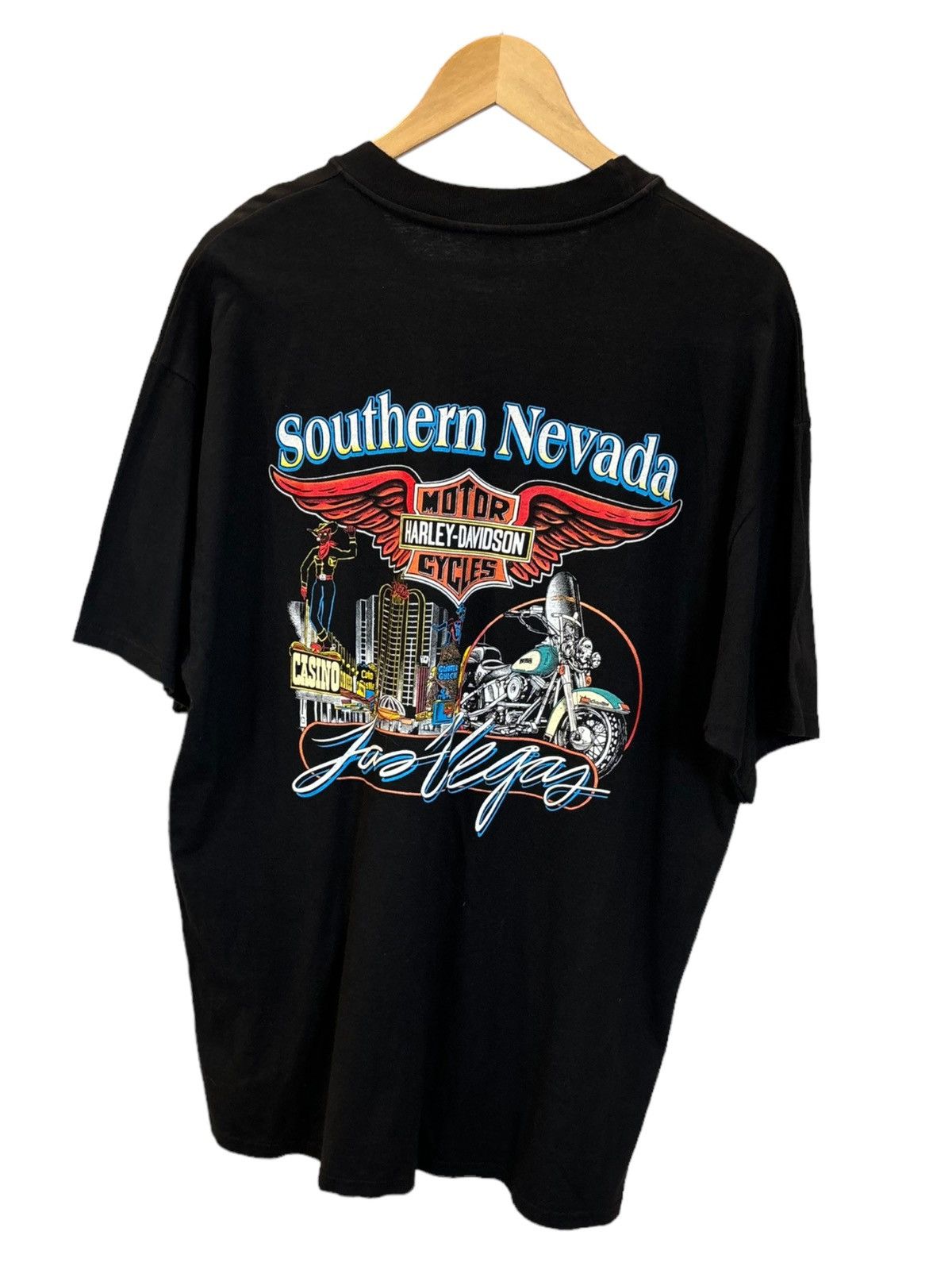 Harley Davidson Vintage 1996 Las Vegas Harley Davidson T-Shirt Size US XXL / EU 58 / 5 - 1 Thumbnail