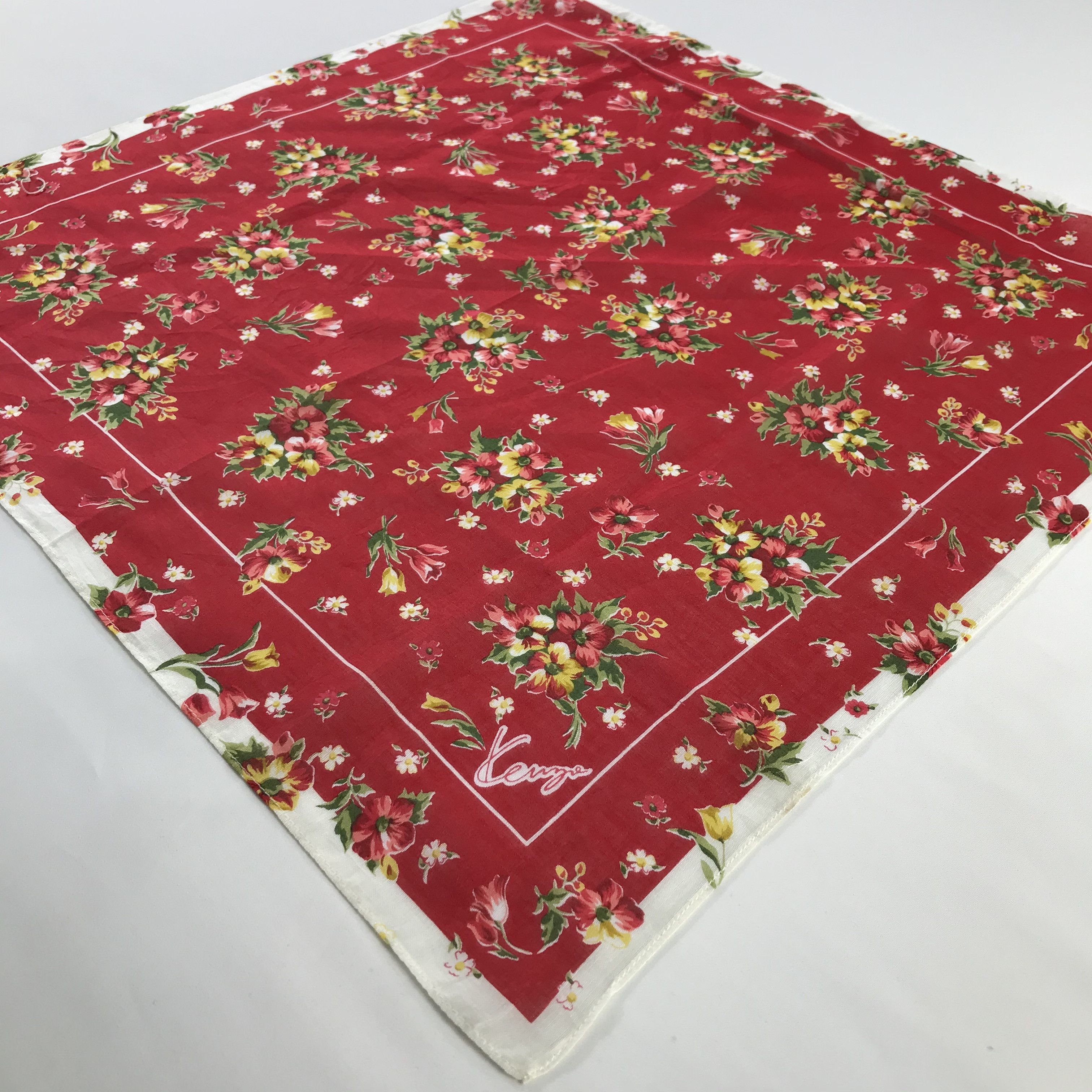 Kenzo × Vintage Kenzo Bandana / Handkerchief / Neckerchief - S787 Size ONE SIZE - 2 Thumbnail