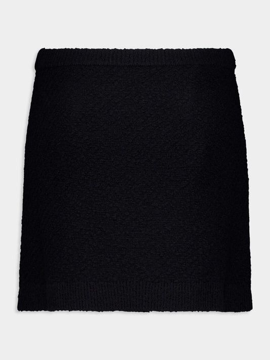 Gucci o1la5ras0526 Wool Bouclé Crewneck Skirt in Black Size 28" / US 6 / IT 42 - 2 Thumbnail