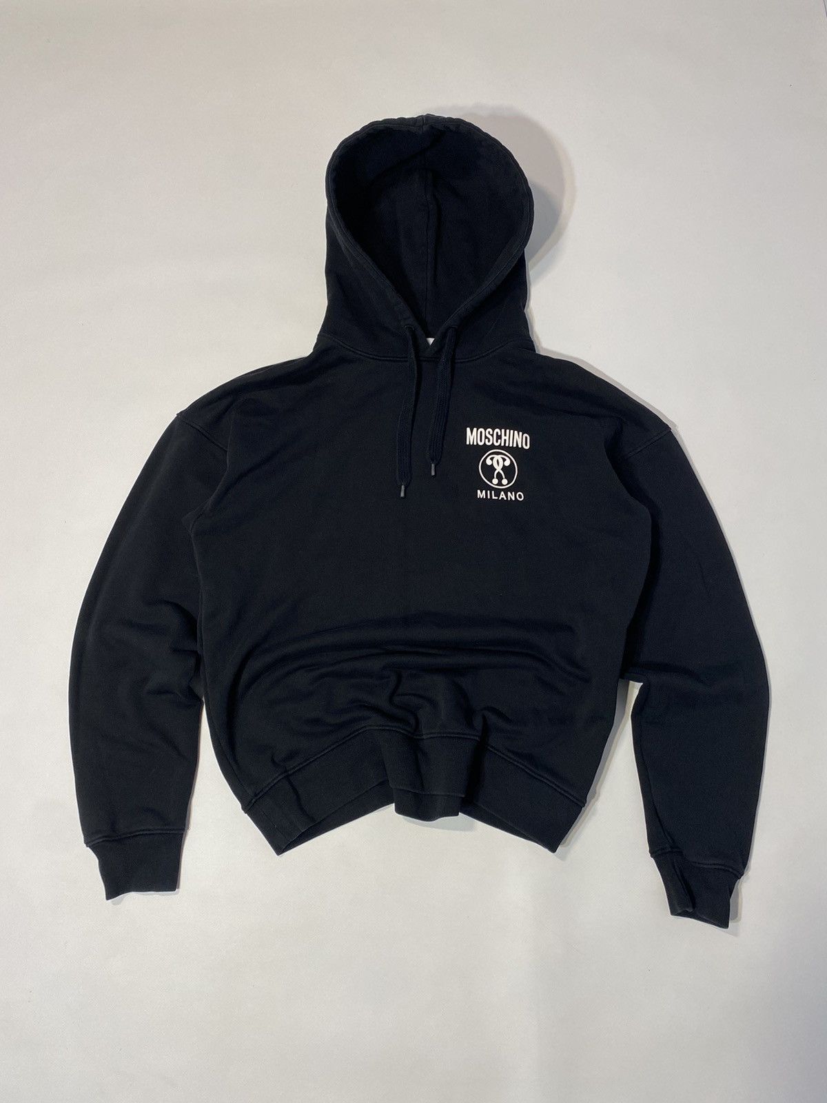image of Moschino Milano Hoodie in Black, Men's (Size Medium)