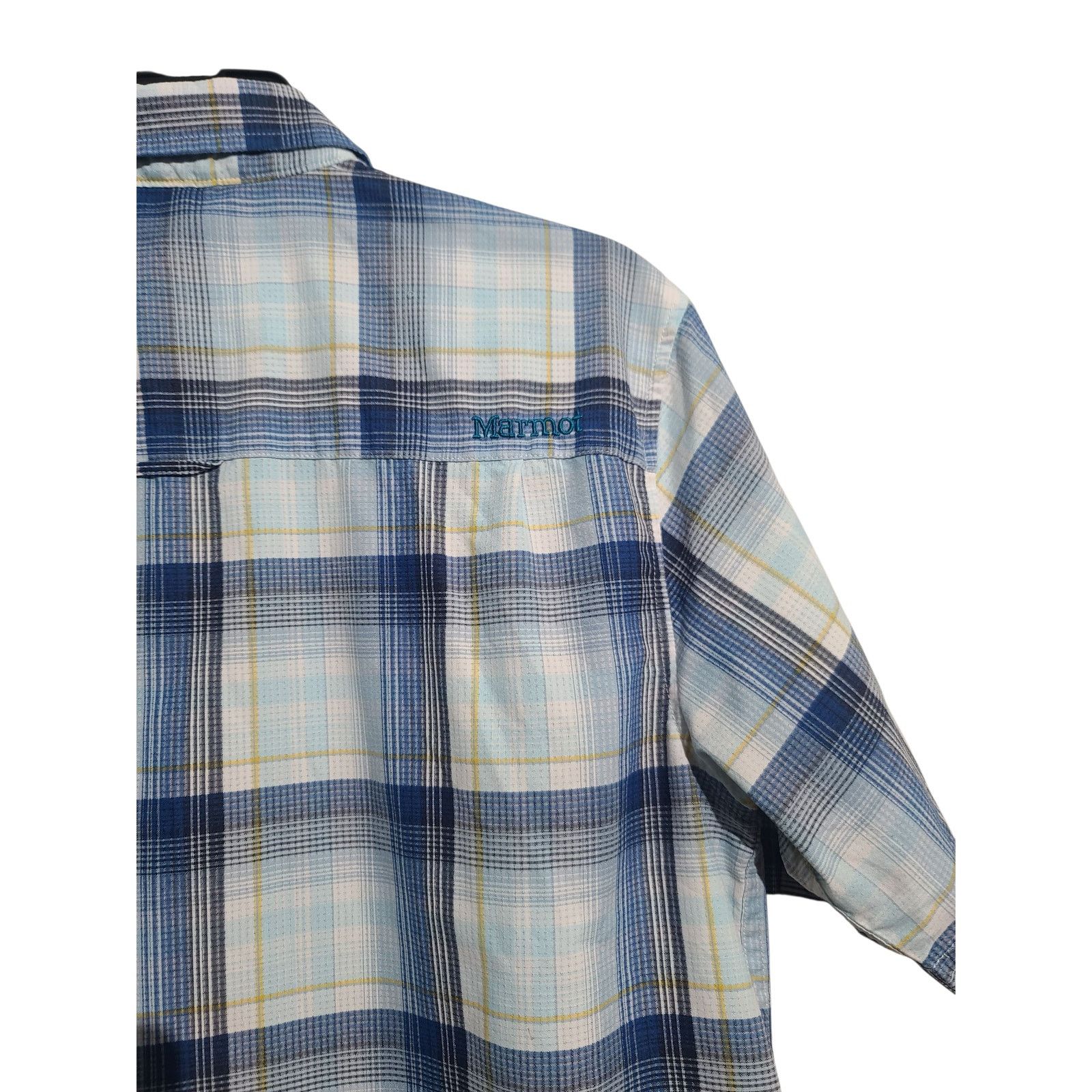 Marmot Marmot Blue Plaid Short Sleeve Button Shirt Size S Size US S / EU 44-46 / 1 - 4 Thumbnail