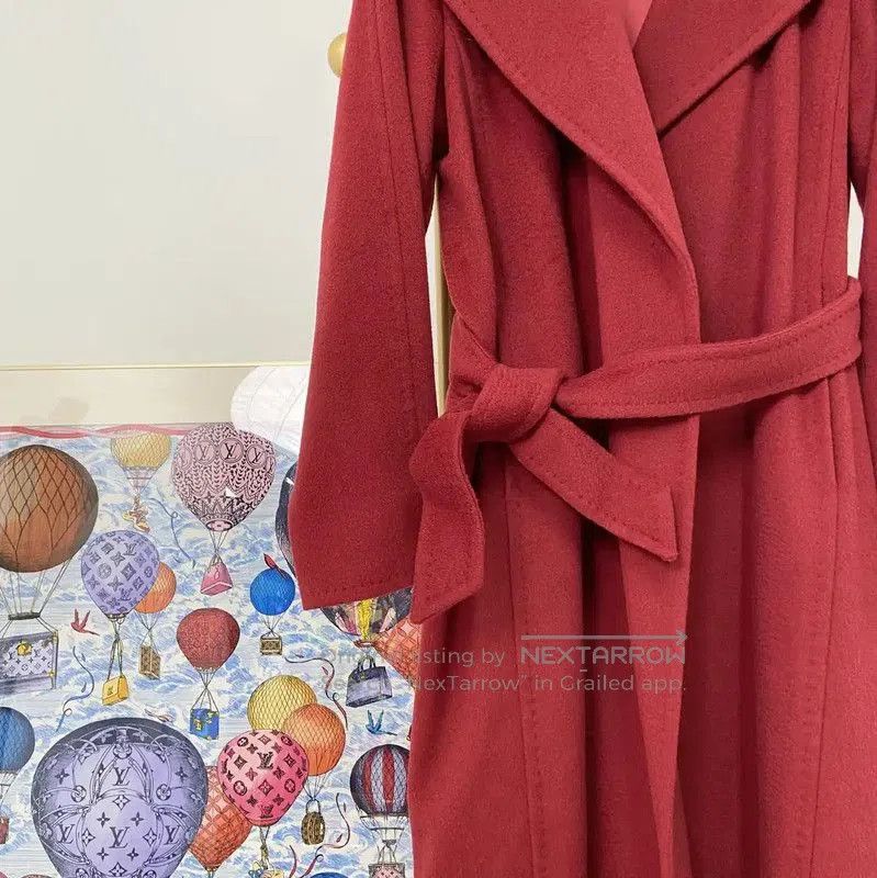 Max Mara MaxMara Red Long Coat for Women . Size S / US 4 / IT 40 - 5 Thumbnail