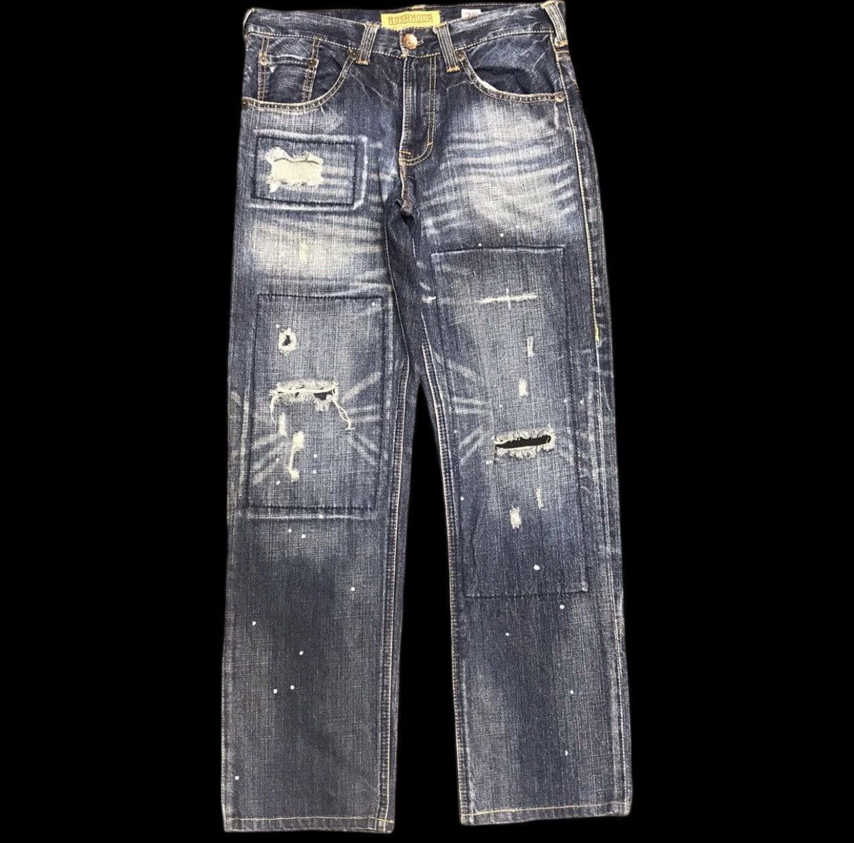 Japanese Brand RUSH HOUR Japan Painter Distressed Patchwork Jeans Size US 32 / EU 48 - 1 Thumbnail