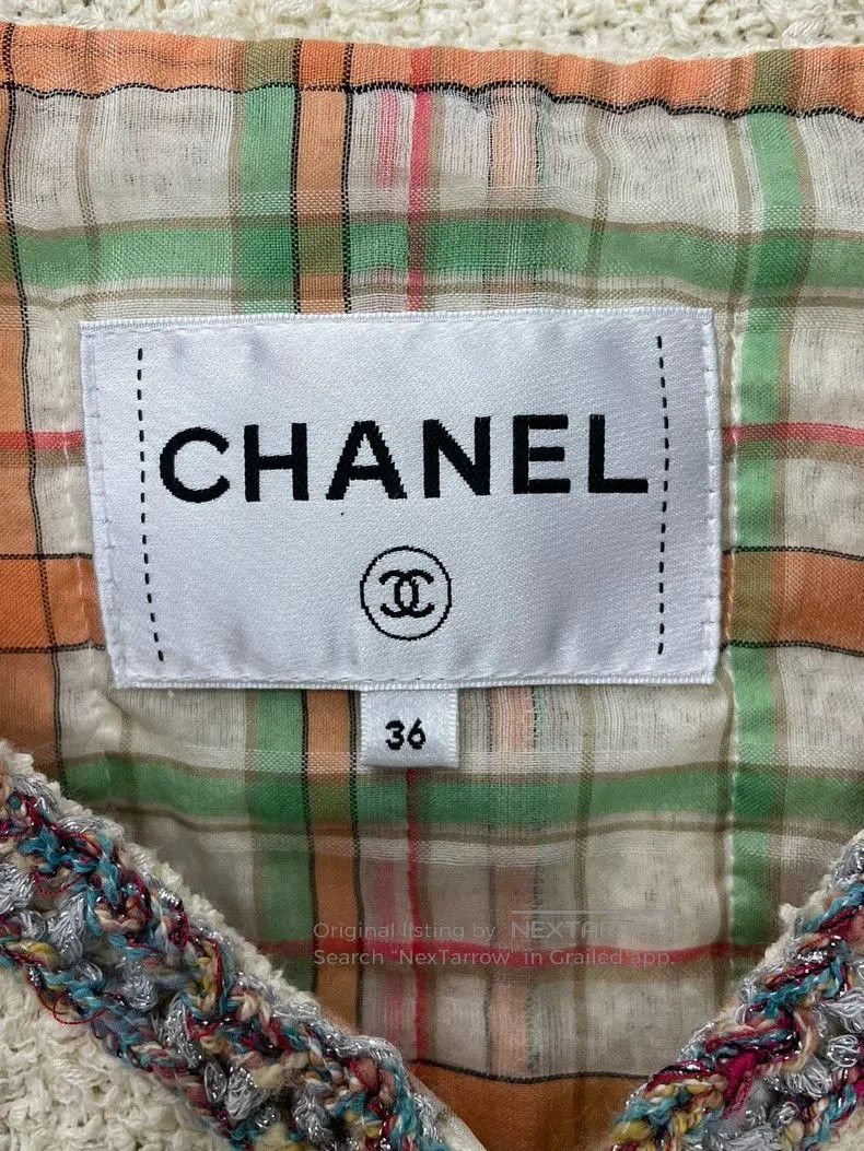 Chanel Chanel White Color Trim Pocket Jacket. Size US M / EU 48-50 / 2 - 4 Thumbnail