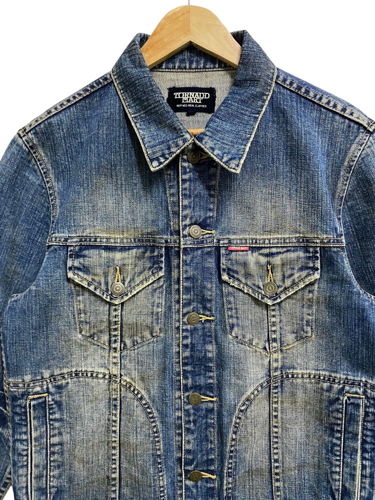 Tornado Mart Rare Vintage Japanese Brand Tornado Mart Denim Jacket 1990s Size US L / EU 52-54 / 3 - 3 Thumbnail