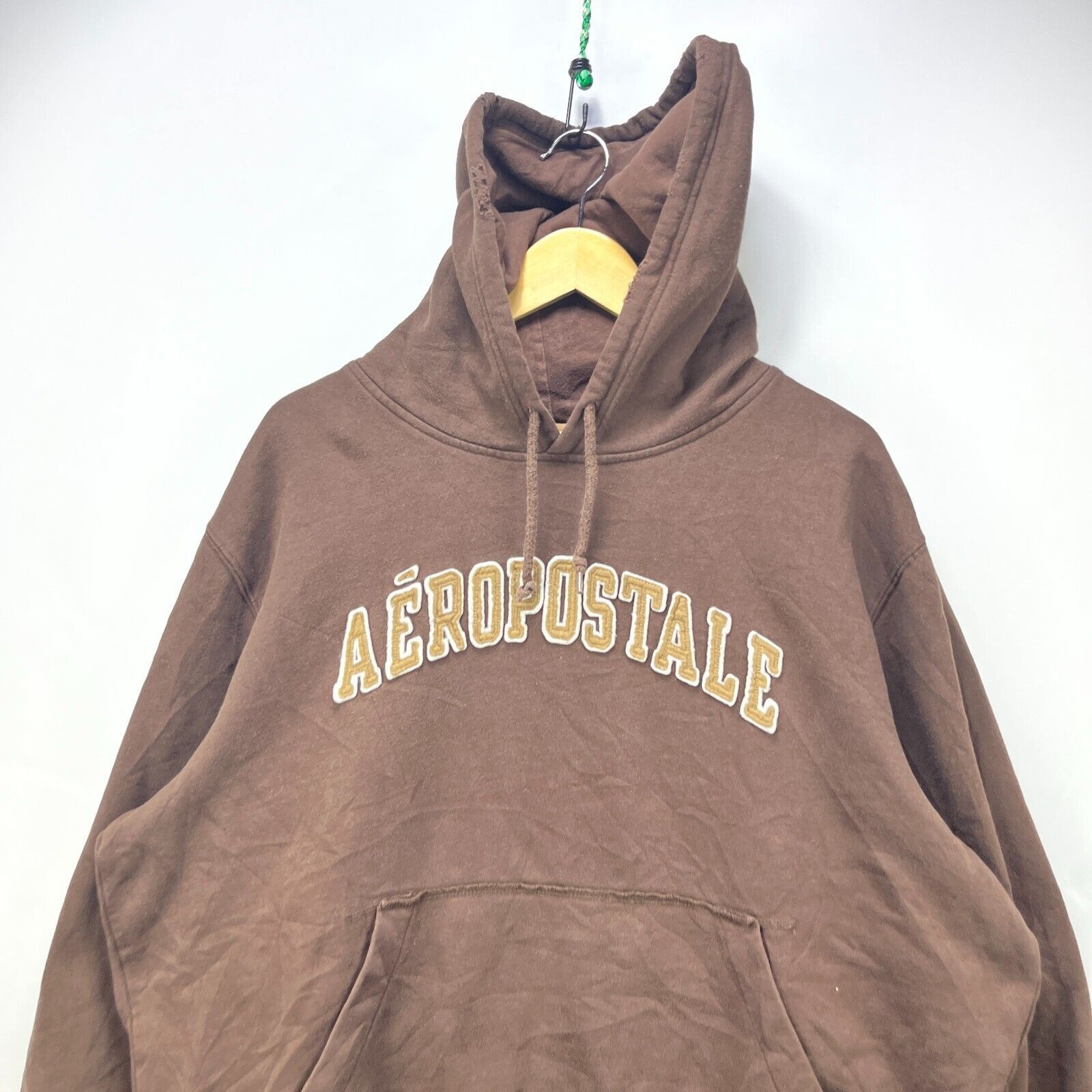 Aeropostale × Vintage Vintage Y2K Aeropostale Brown Hoodie XL Size US XL / EU 56 / 4 - 2 Thumbnail