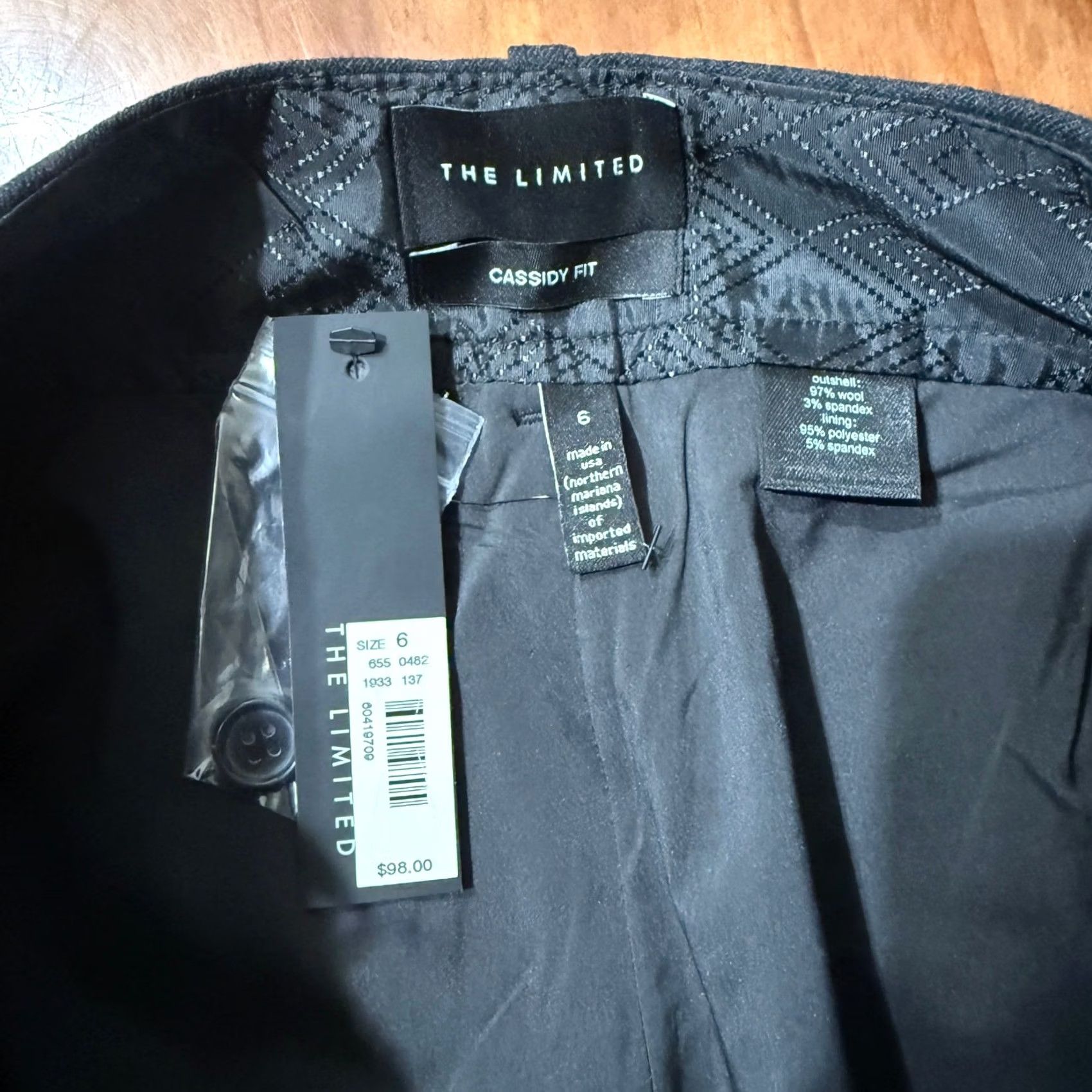 Vintage VINTAGE The Limited Pants Wide Leg Wool Dress Career USA Business NOS W4-6 Size 28" / US 6 / IT 42 - 4 Thumbnail