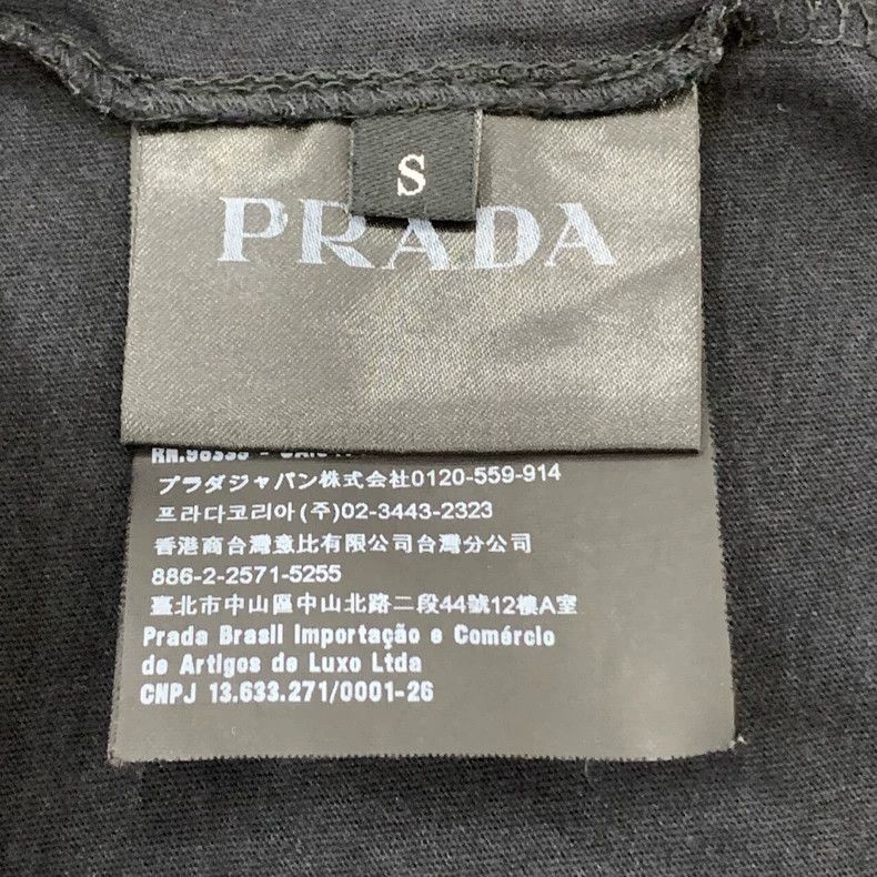 Prada Prada Logo triangle black and gray round-neck cotton short- Size US S / EU 44-46 / 1 - 6 Thumbnail