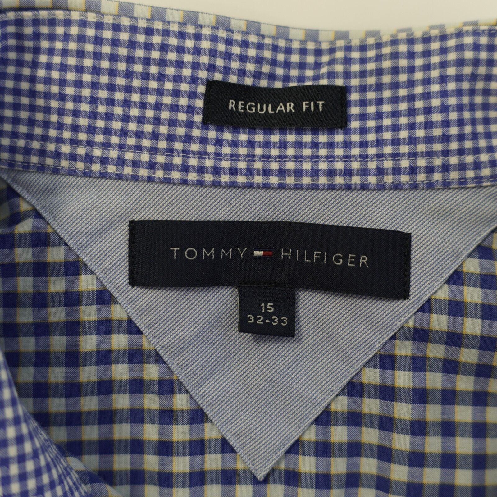 Tommy Hilfiger Tommy Hilfiger Regular Fit Gingham Plaid Blue Flip Cuff Dres Size US M / EU 48-50 / 2 - 9 Thumbnail