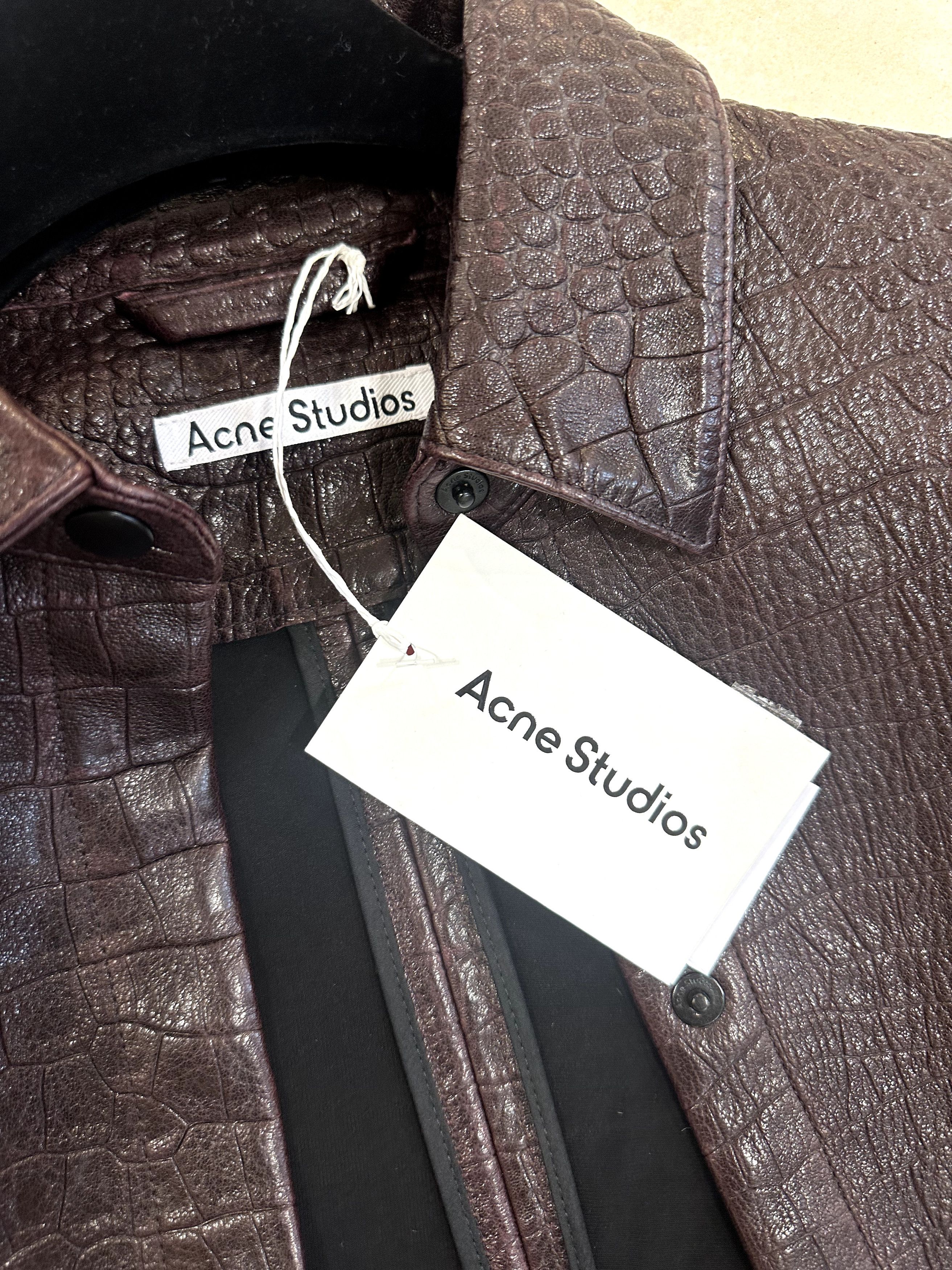 Acne Studios Acne Studios Leather Shirt Jacket Size XS / US 0-2 / IT 36-38 - 3 Thumbnail