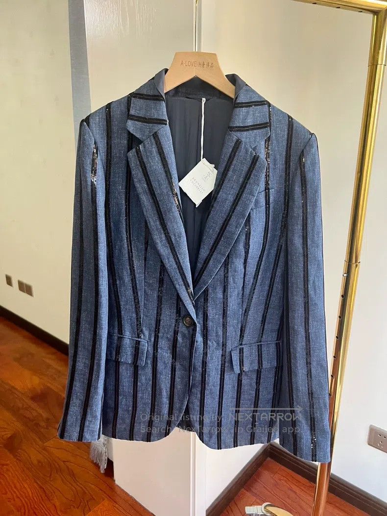 Brunello Cucinelli Brunello Cucinelli Sequin Blazer Size XS / US 0-2 / IT 36-38 - 5 Thumbnail