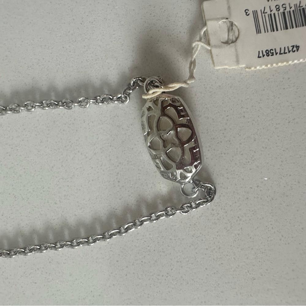 Designer Kendra Scott Elaina Silver Ivory Mother of Pearl Bracelet Size ONE SIZE - 8 Thumbnail