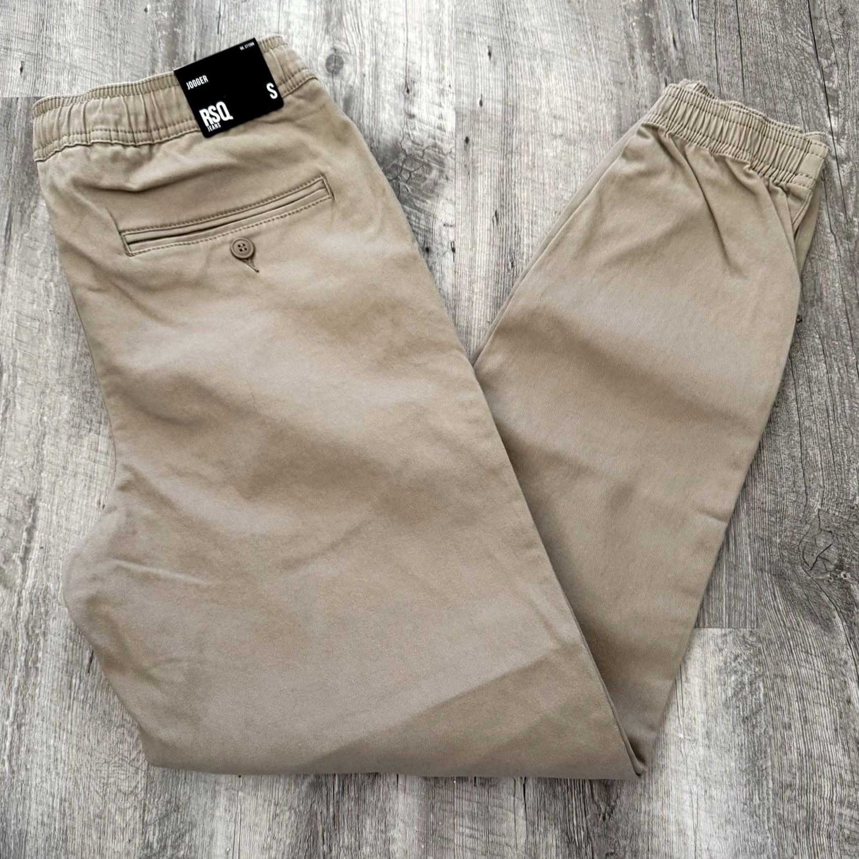 Rsq RSQ Jeans Joggers Mens Size S Dark Khaki Pull-On Elastic New Casual Tapered Leg Size US 29 - 5 Thumbnail