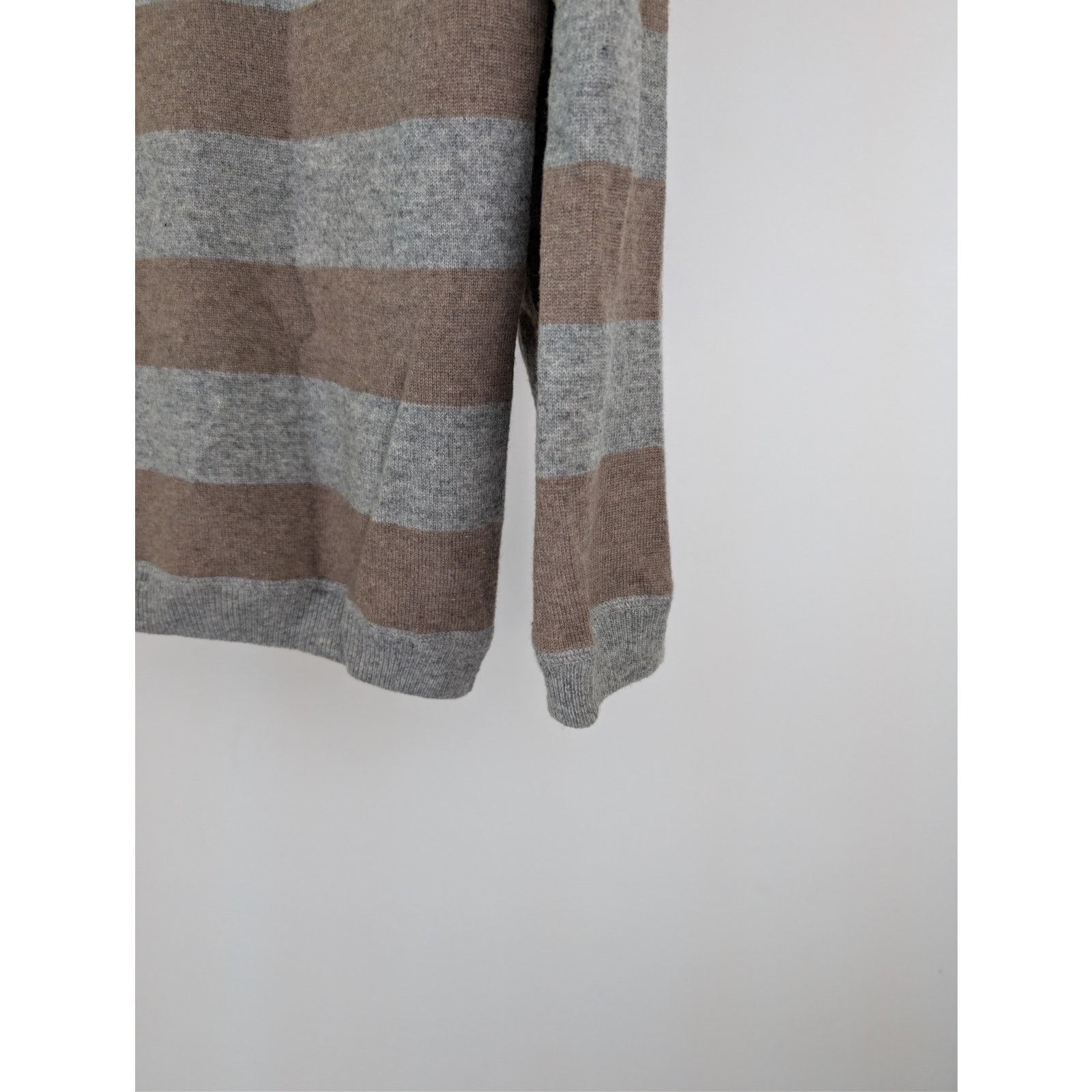Brunello Cucinelli o1rshd1 CC20 Long Sleeve Striped Polo Shirt in Multicolor Size US M / EU 48-50 / 2 - 13 Thumbnail