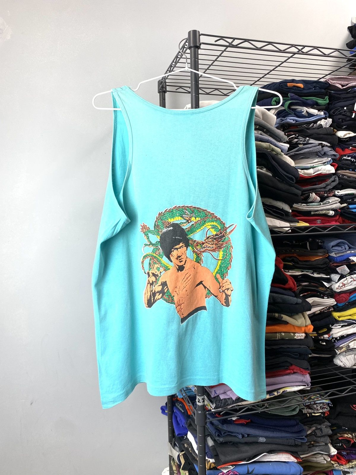 Vintage Vintage 1990’s Bruce Lee Single Stitch Moto Racing T Shirt Size US M / EU 48-50 / 2 - 2 Thumbnail