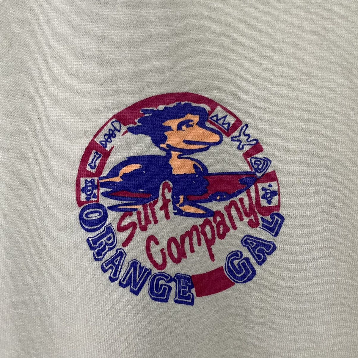 Vintage 🔥Vintage 90s Orange Gal Surf Company Big Logo Surfing Tee Size US M / EU 48-50 / 2 - 7 Thumbnail