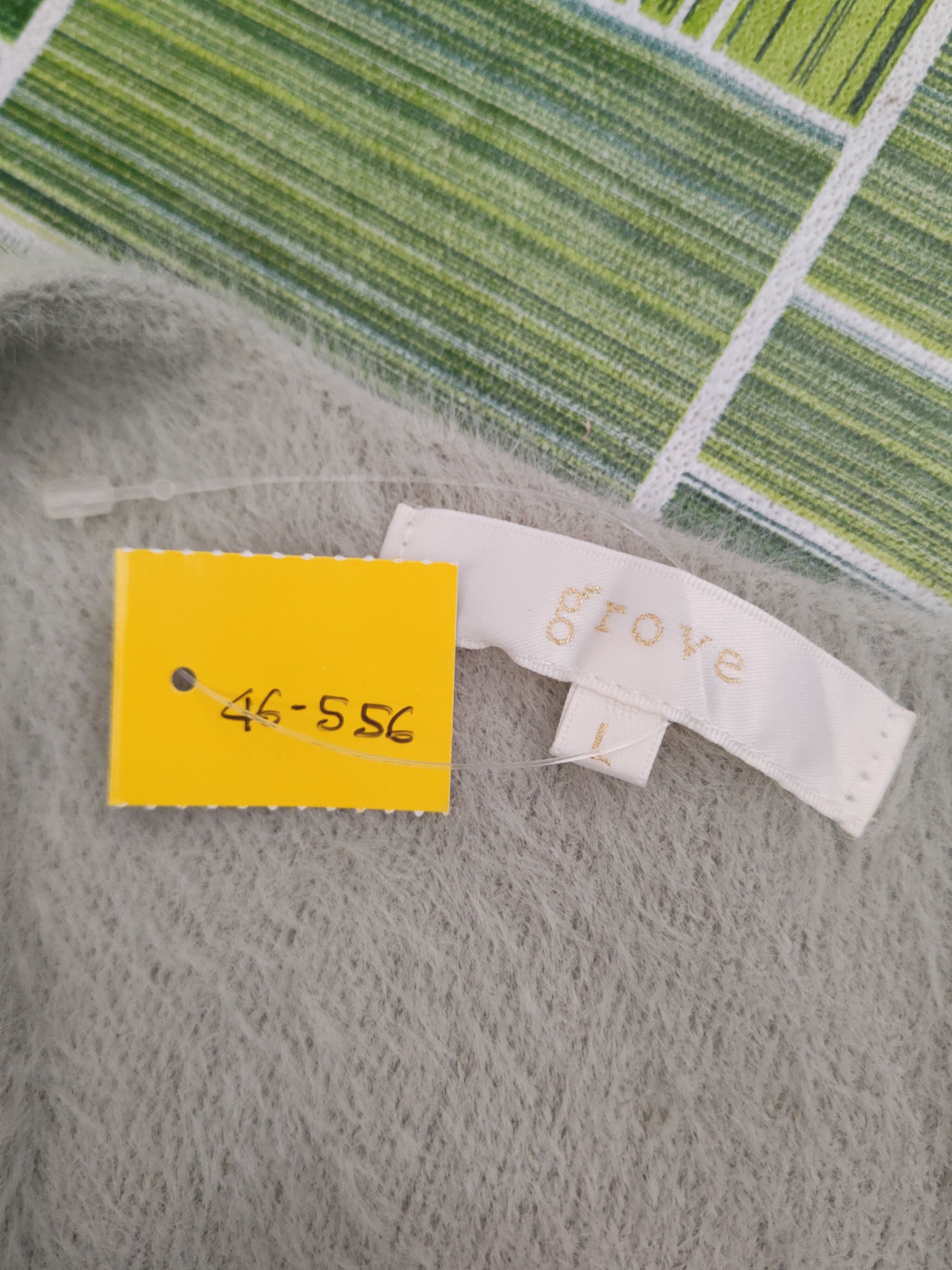 Vintage DL Grove Light Green Fur Mohair Knitwear #46-556 Size L / US 10 / IT 46 - 12 Thumbnail