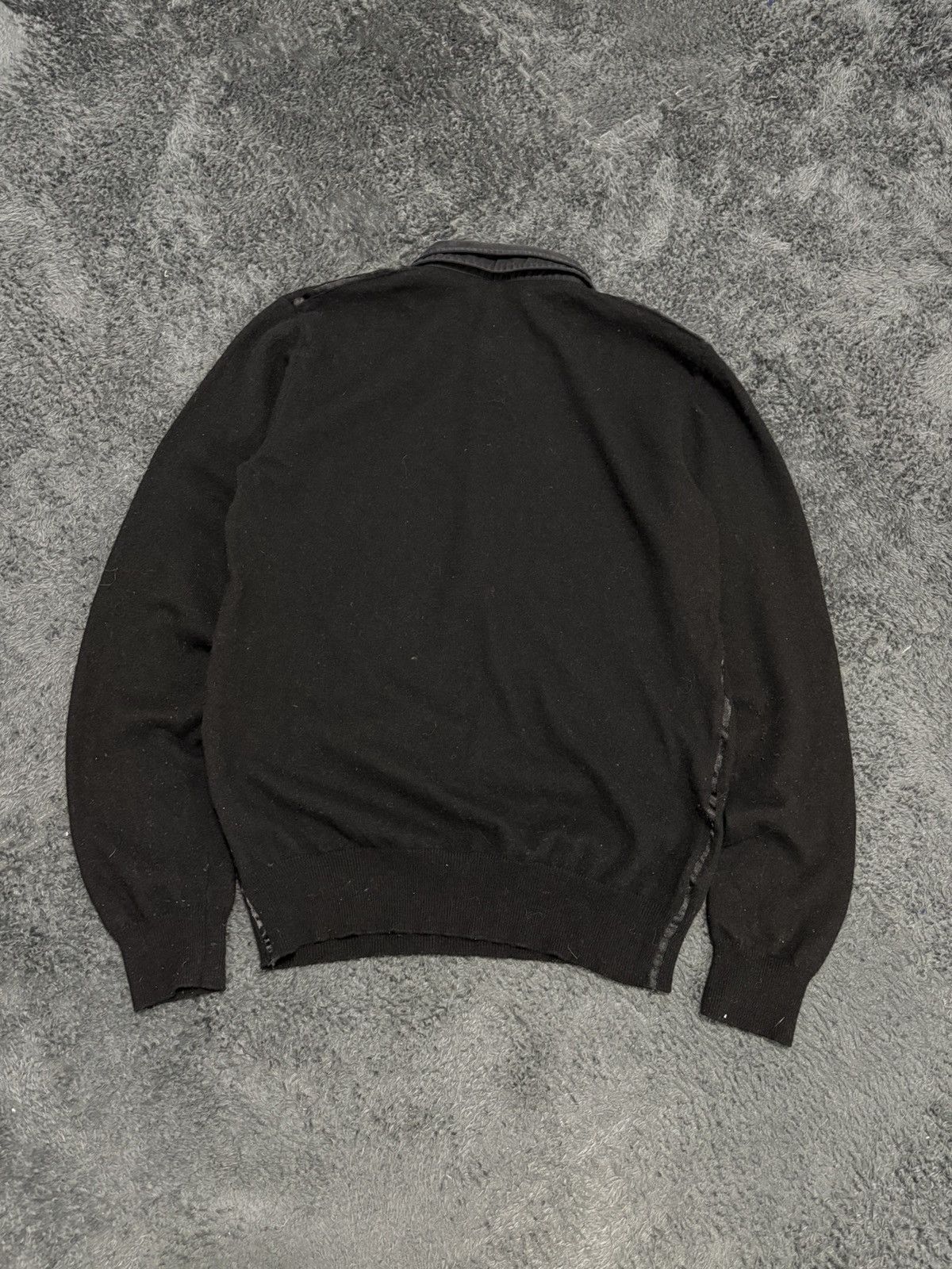 Dolce & Gabbana Vintage Dolce & Gabbana Wool Silk Collar Black Sweater Size US M / EU 48-50 / 2 - 8 Thumbnail