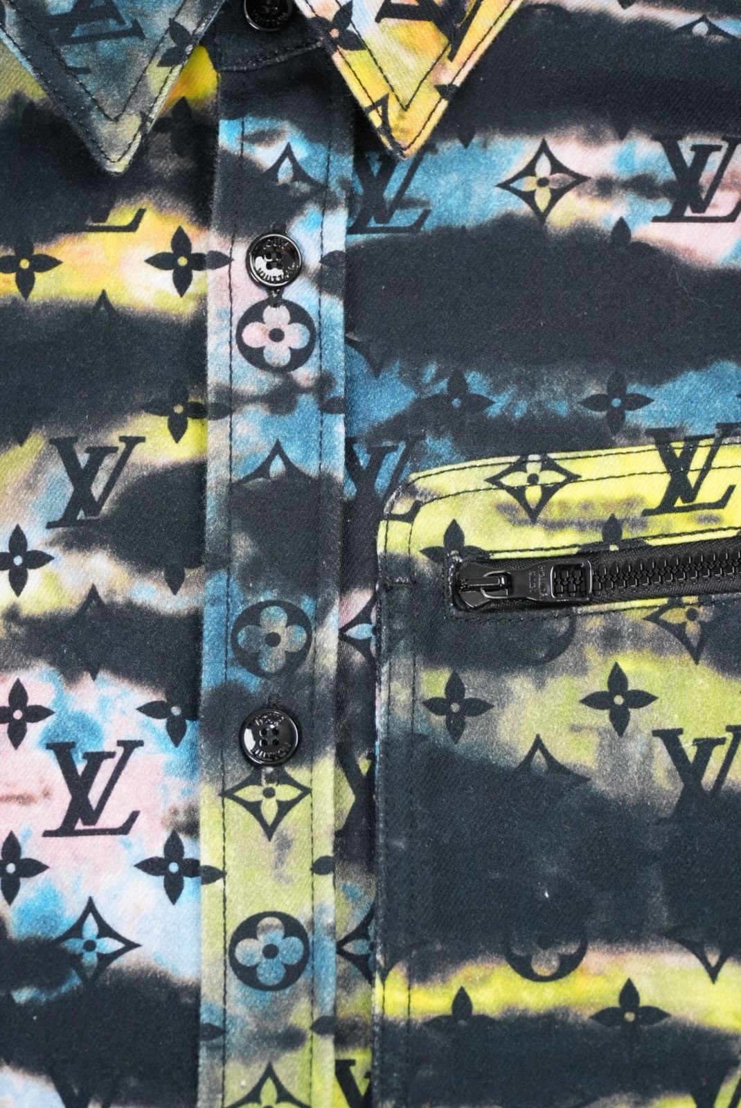 Louis Vuitton Louis Vuitton Black Tie Dye Denim Jacket Size US M / EU 48-50 / 2 - 7 Thumbnail