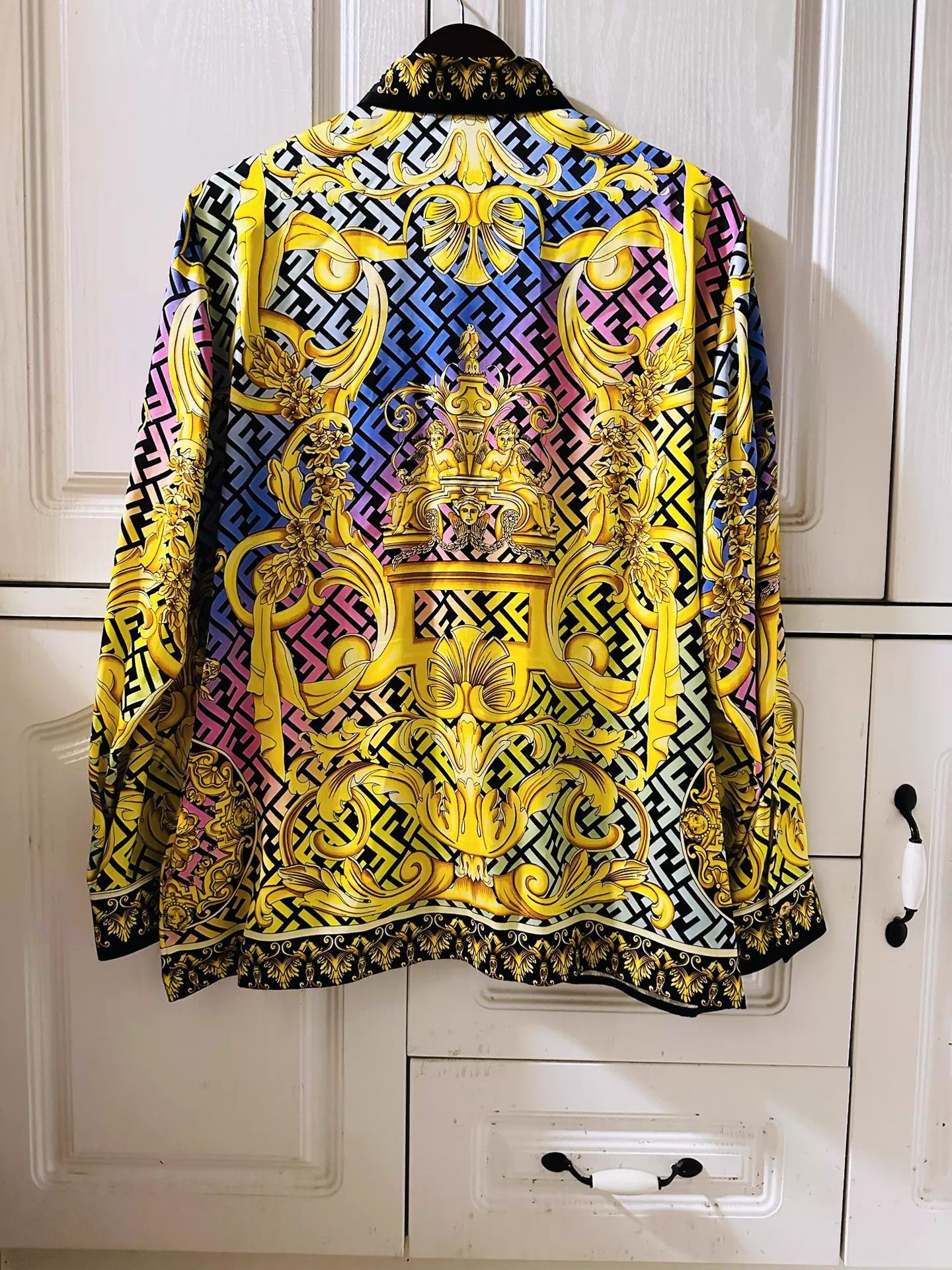 Versace Versace x Fendi Silk Shirt Black Gold Baroque 46(M) 99New Size US S / EU 44-46 / 1 - 2 Thumbnail
