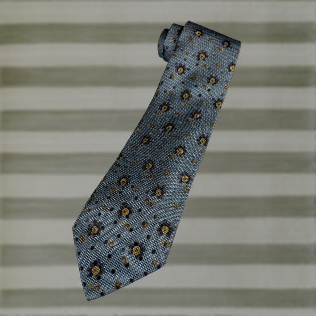 Ermenegildo Zegna Ermenegildo Zegna Silk Tie Men Floral Woven Multicolor Made in Italy Size ONE SIZE - 1 Thumbnail