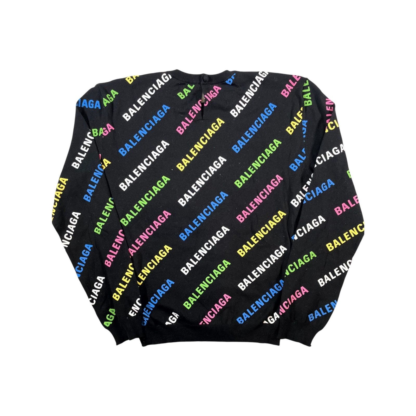 Balenciaga Balenciaga Womens LS Black & Multicolor T Shirt Size S / US 4 / IT 40 - 2 Thumbnail