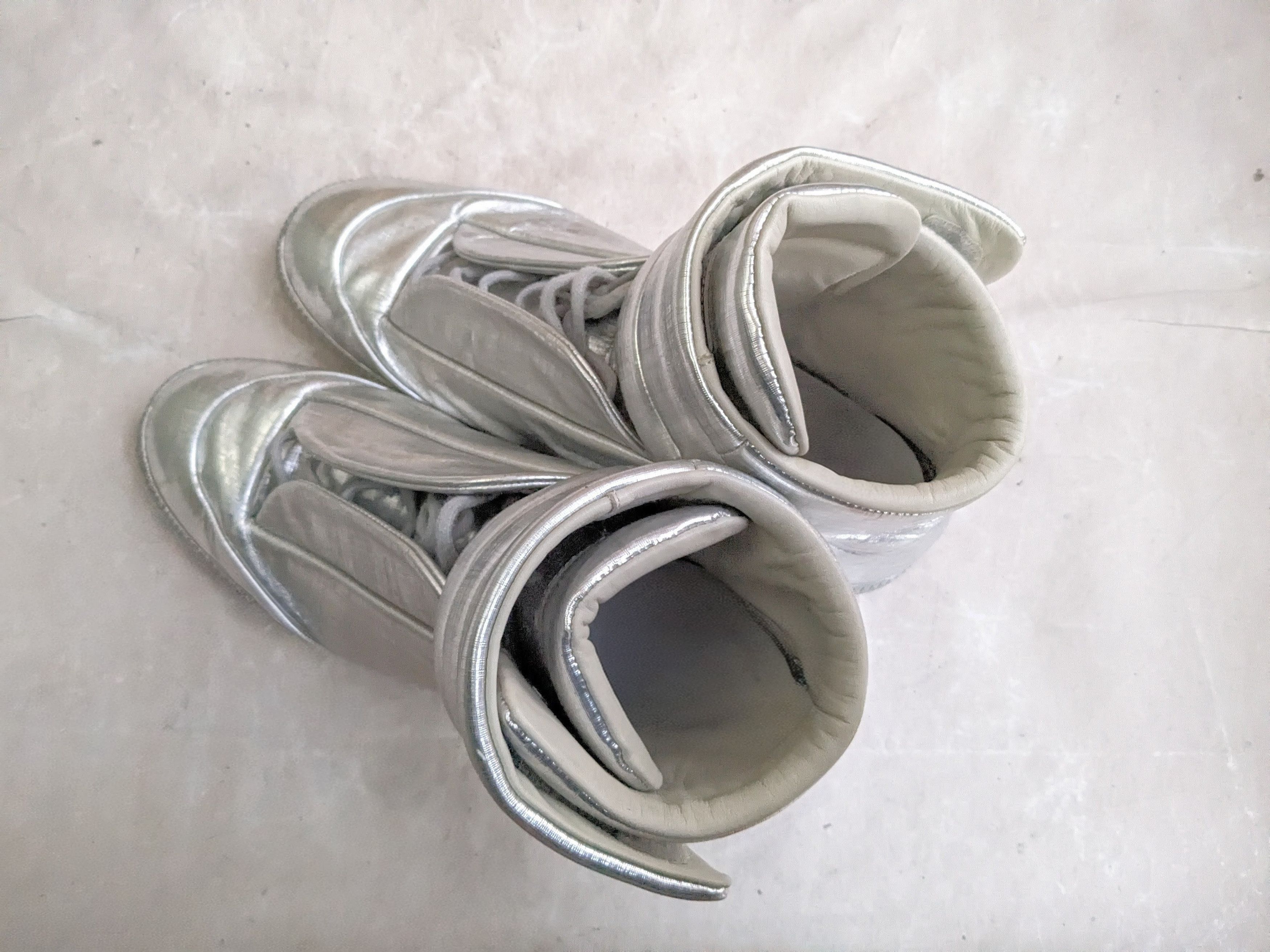 Maison Margiela Maison Margiela Future Silver 12 45 High Tops Leather Size US 12 / EU 45 - 14 Thumbnail