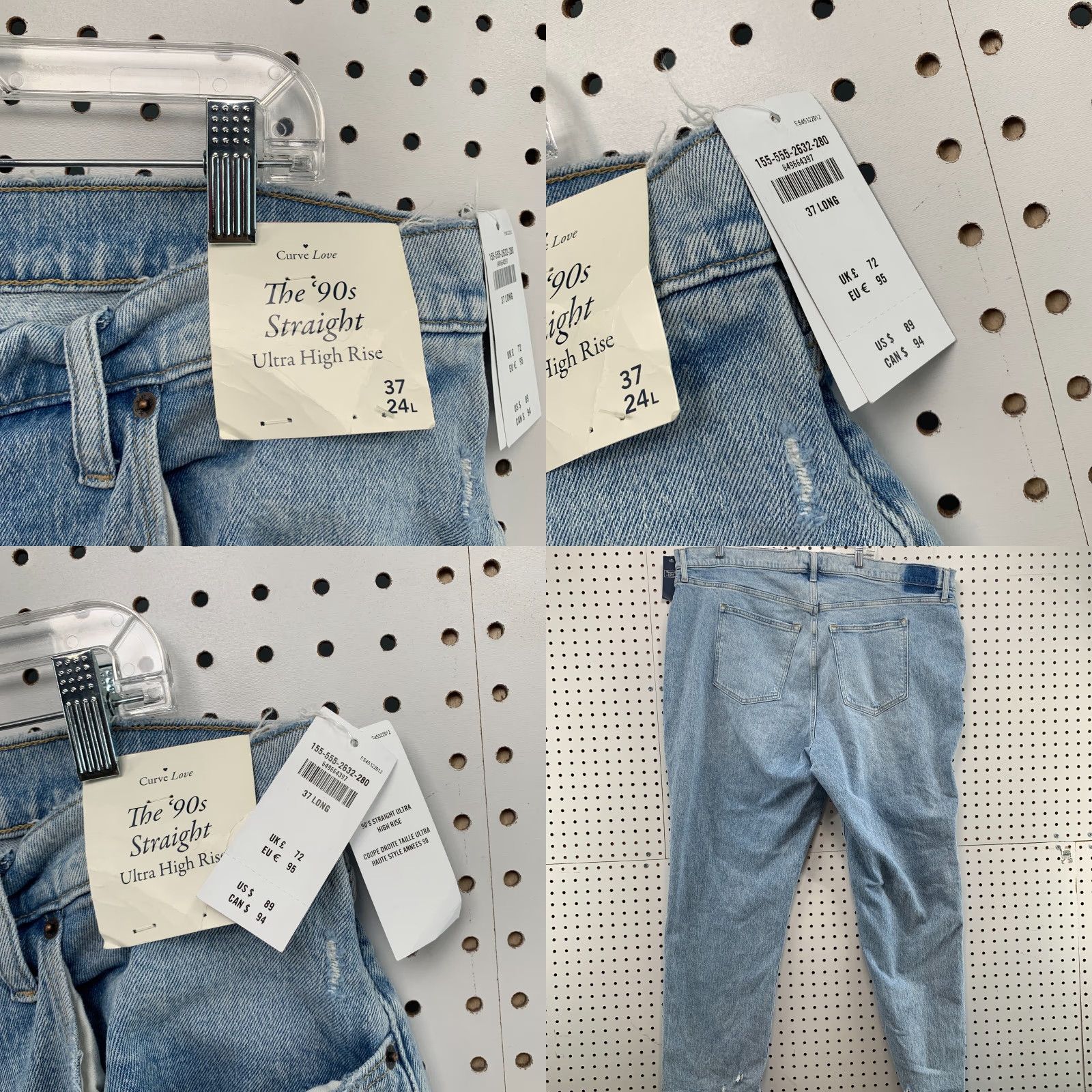 Abercrombie & Fitch VINTAGE Abercrombie & Fitch Jeans Women 90s Straight Ultra High Rise Curvy Blue Denim 37/32" Size 25" / US 0 / IT 36 - 8 Thumbnail