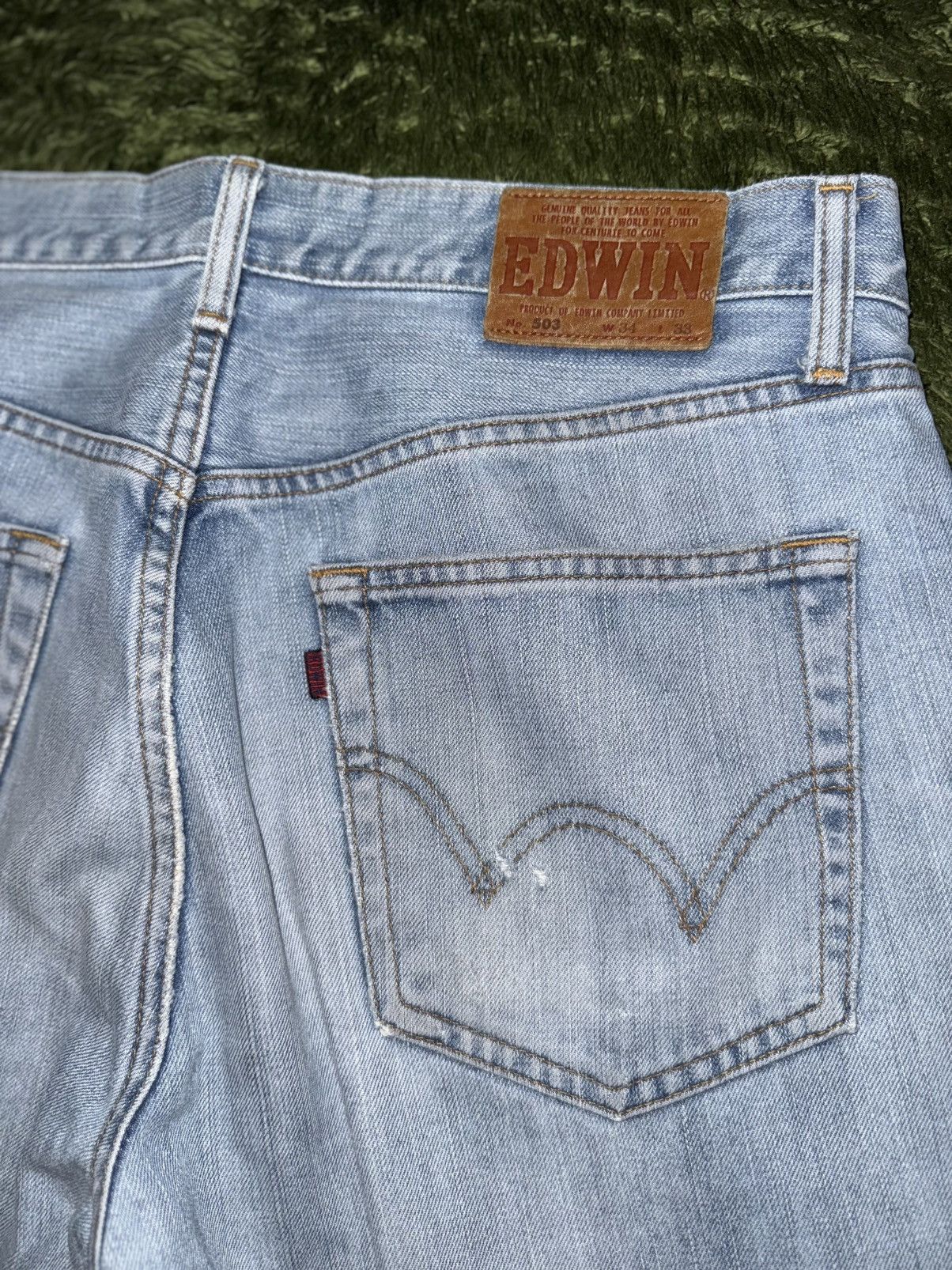 Edwin [W34/L33] EDWIN 503 Made in Japan vintage washed Denim Size US 34 / EU 50 - 11 Thumbnail