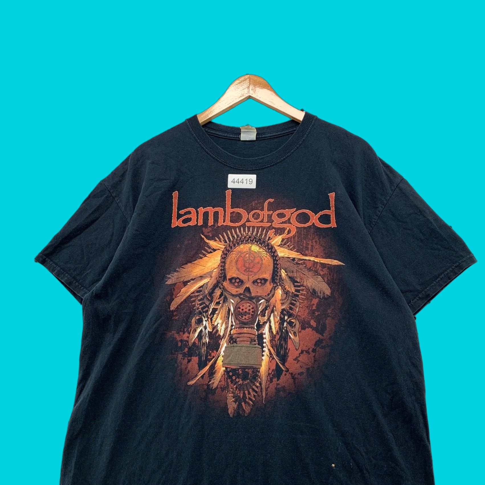 Gildan Lamb Of God T Shirt Mens XL Black Heavy Metal Rock Skull Goth TEE Size US XL / EU 56 / 4 - 1 Thumbnail
