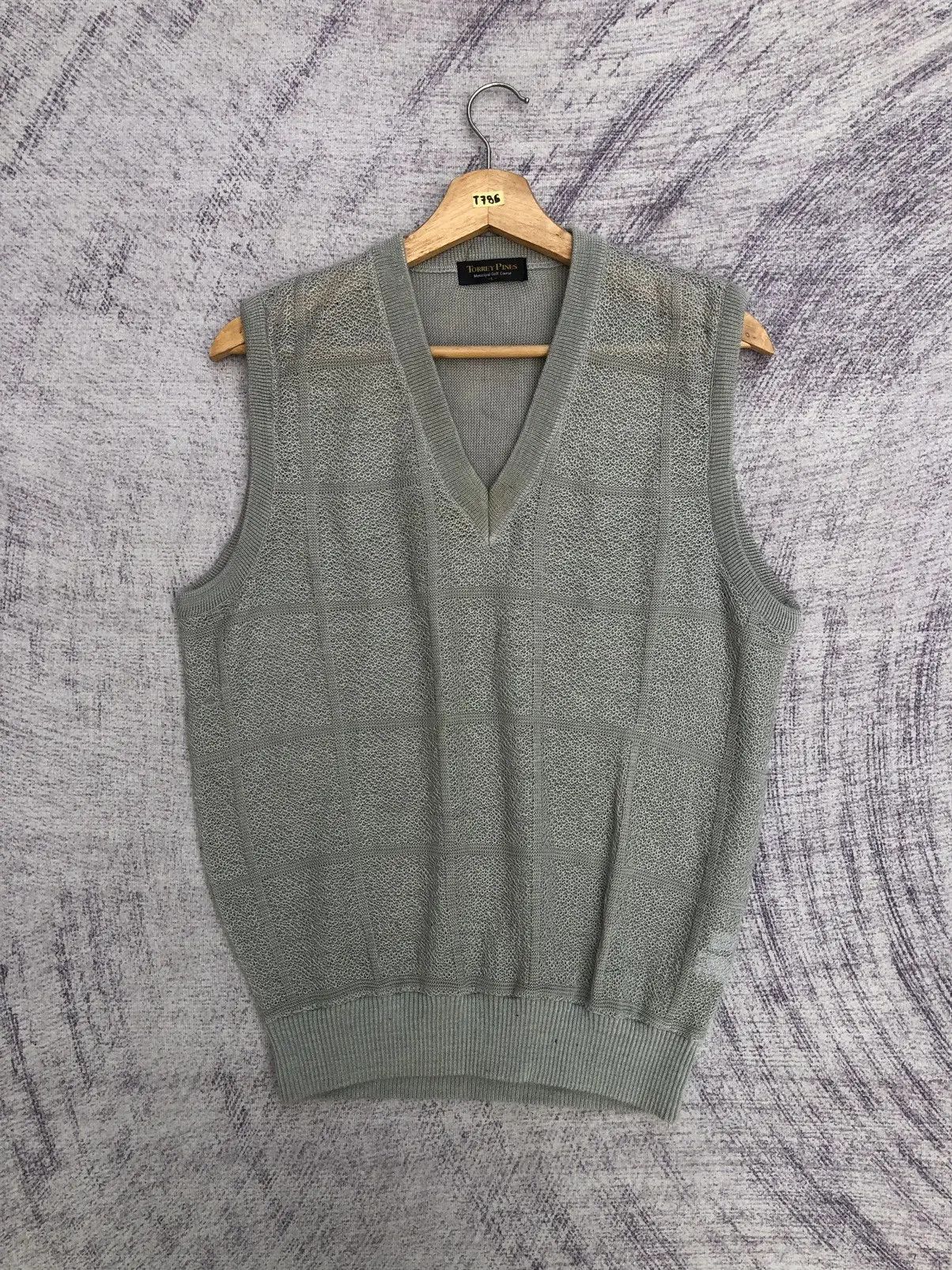 Designer × Olive Vintage Torrey Pines Checked Box V-Net Vest Size US S / EU 44-46 / 1 - 1 Thumbnail