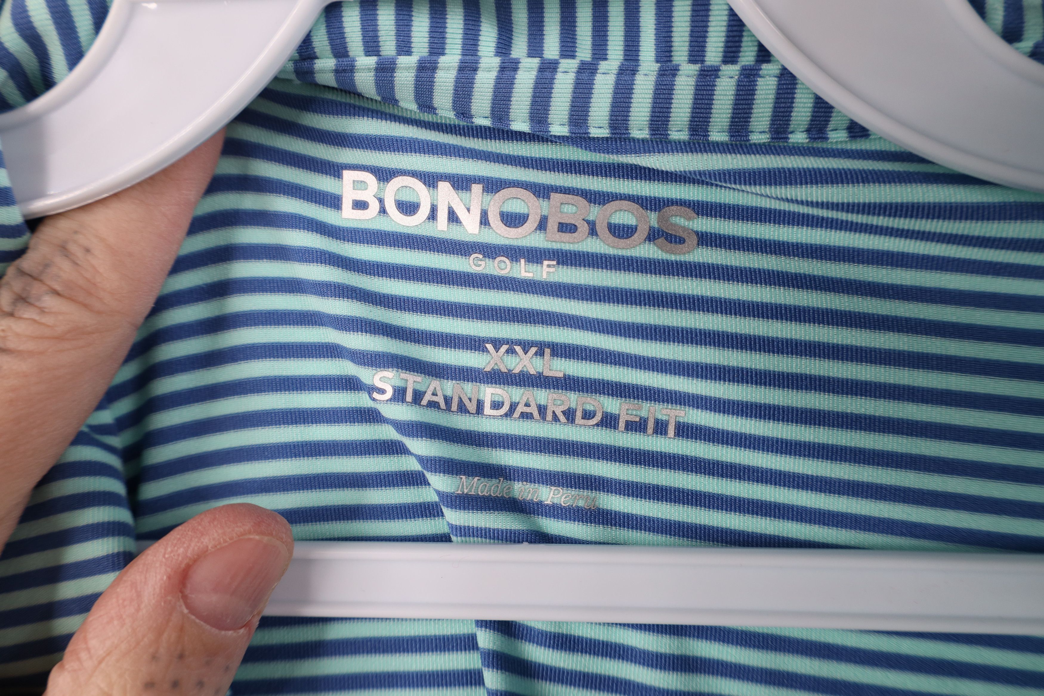 Bonobos Bonobos Fit Stretch Striped Collared Golf Polo Shirt Blue Size US XXL / EU 58 / 5 - 7 Thumbnail