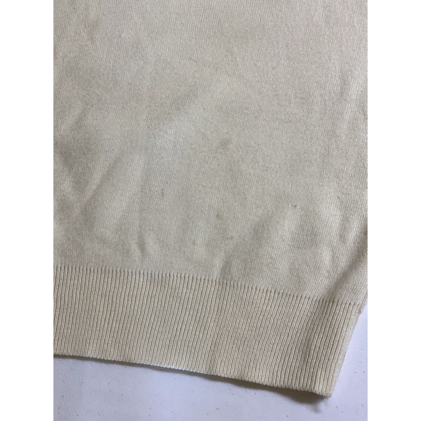 Vintage VINTAGE Aristocratic Embroidery Sweater V-Neck Yellow Embroidered Clover Irish Charm S Men Pullover 80s Size US S / EU 44-46 / 1 - 6 Thumbnail