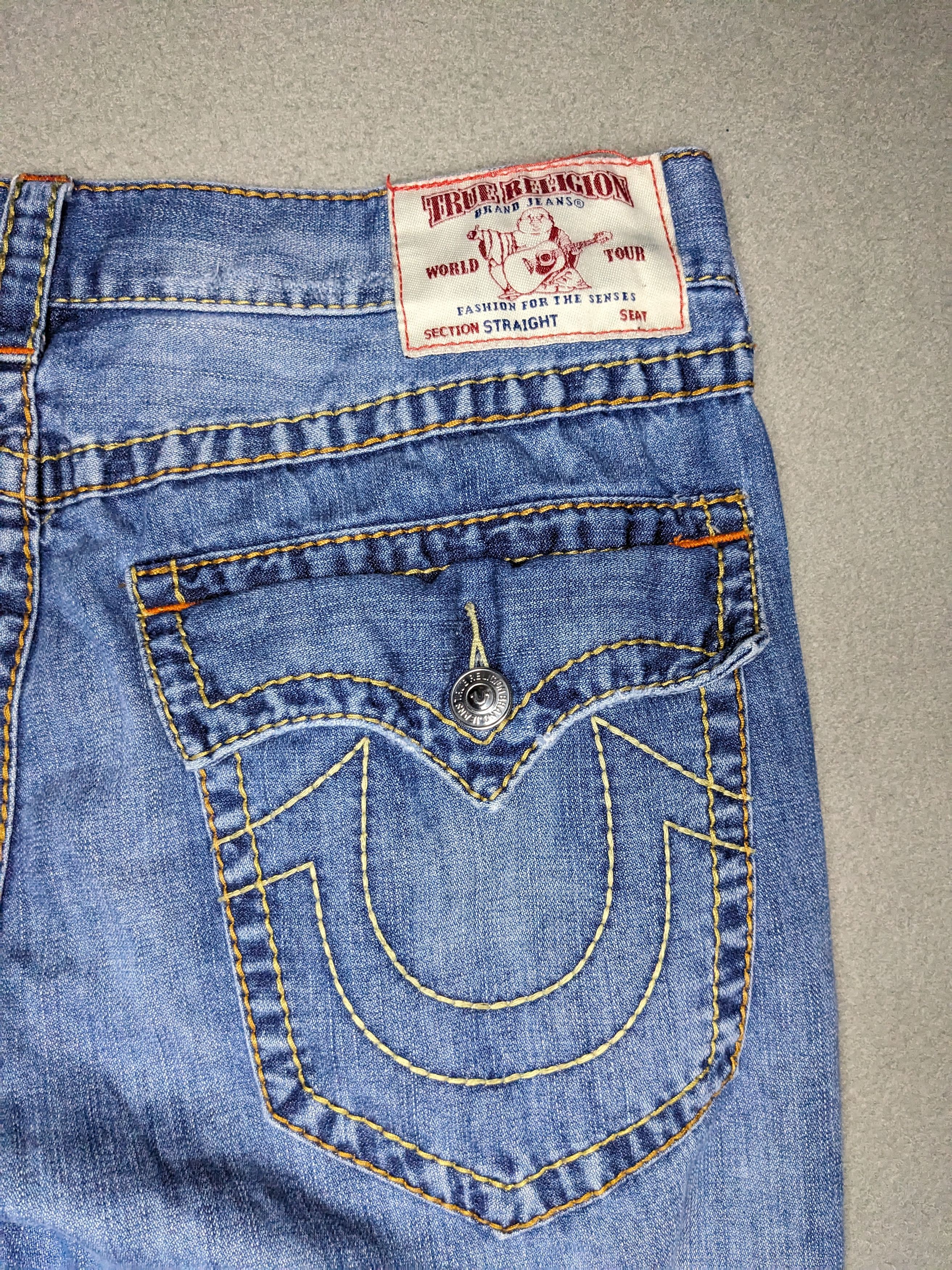 True Religion True Religion Jeans 38x27 Straight Leg Flap Pocket Big T Size US 38 / EU 54 - 9 Thumbnail