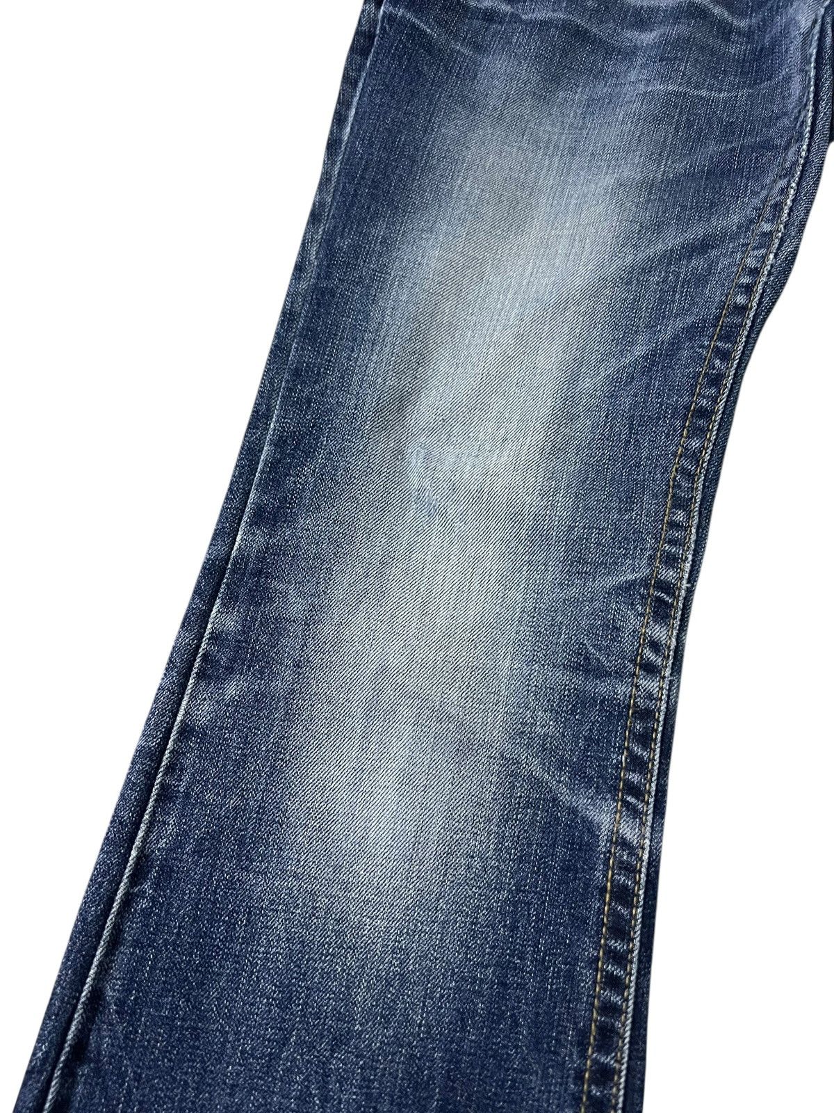 Japanese Brand Flare Jean Lolita Distress Mud Wash Jean Size US 31 - 6 Thumbnail