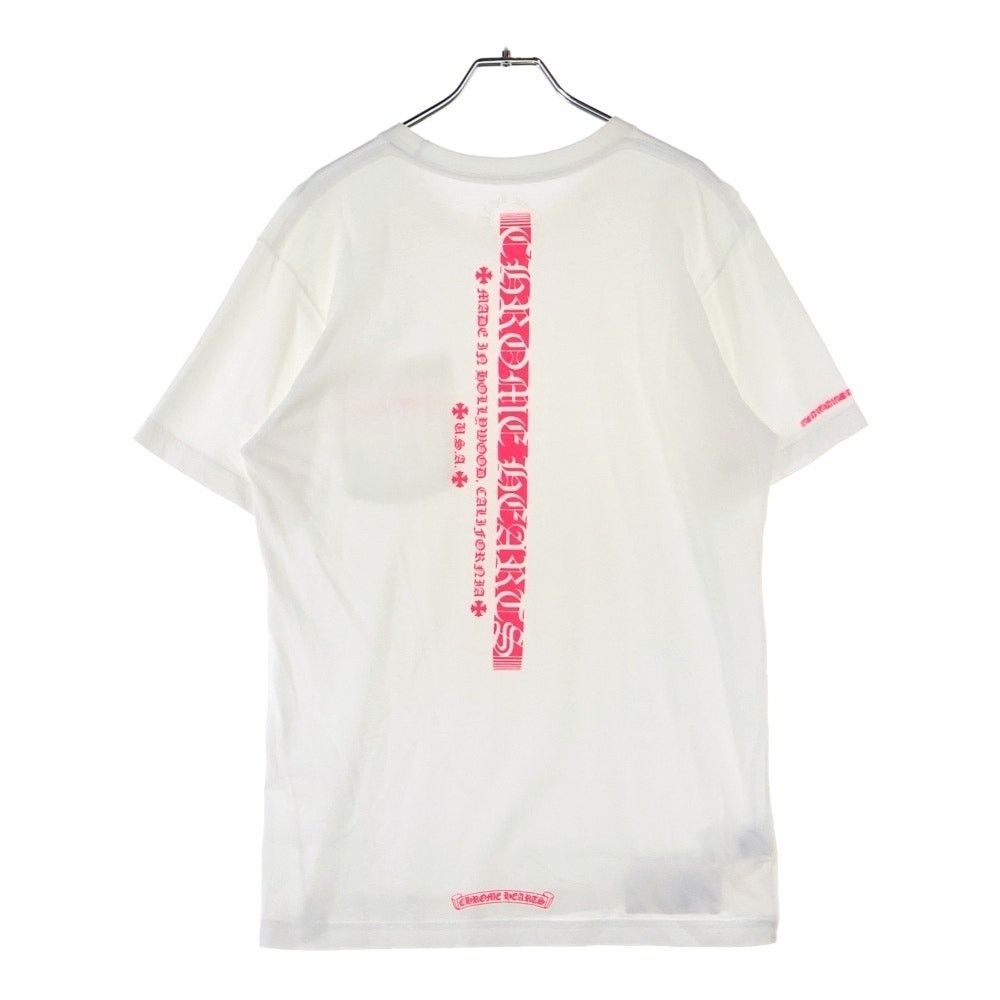 トップス CHROME HEARTS NEON PINK STRIPE LOGO Tee Chrome Hearts Chrome Hearts Neon Pink Stripe Logo Tee | Grailed