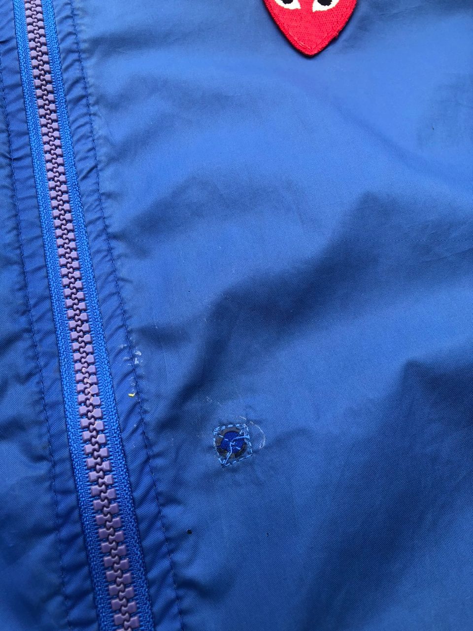 Comme des Garcons PLAY Vintage CDG Comme des Garcons Play Nylon Jacket Distressed Size US S / EU 44-46 / 1 - 5 Thumbnail
