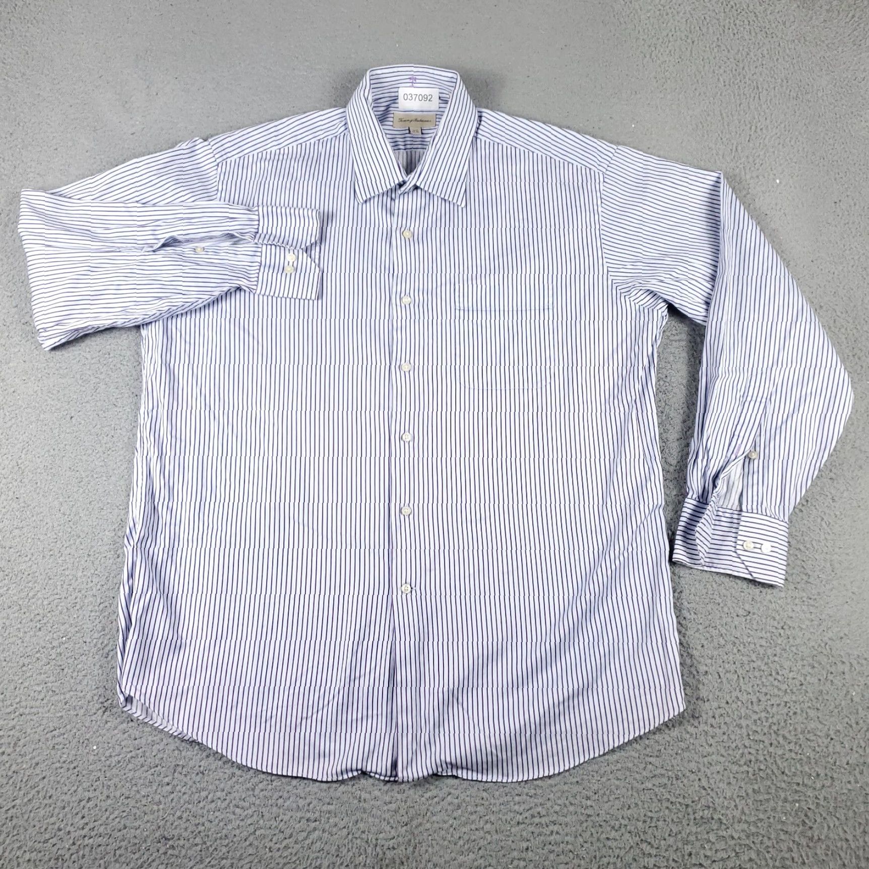 Tommy Bahama Tommy Bahama Shirt Mens 16.5 Purple Striped Dress Button Up Long Sleeve Size 42R - 2 Thumbnail