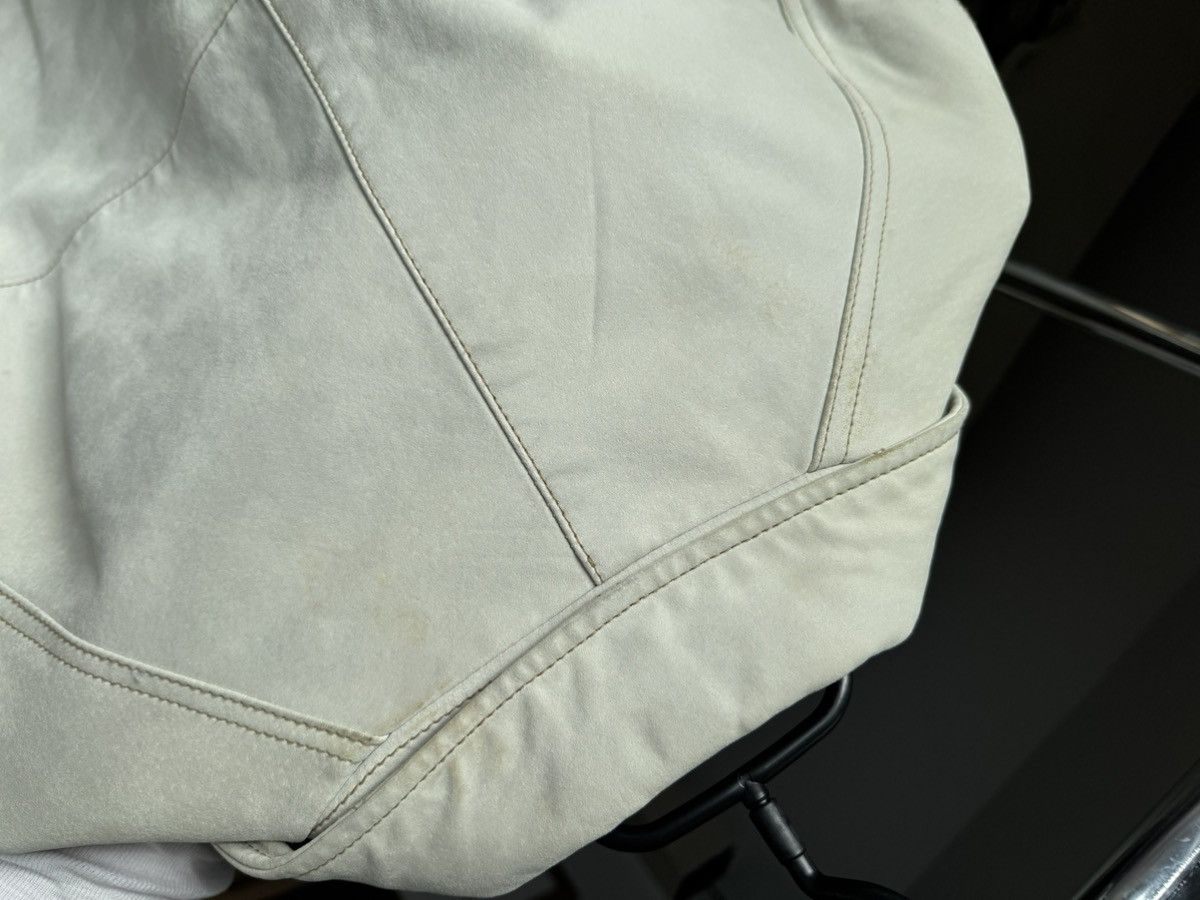Genuine Leather × Vintage Vintage White Suede Leather Jacket XL Oversized Biker RARE Size US XL / EU 56 / 4 - 10 Thumbnail